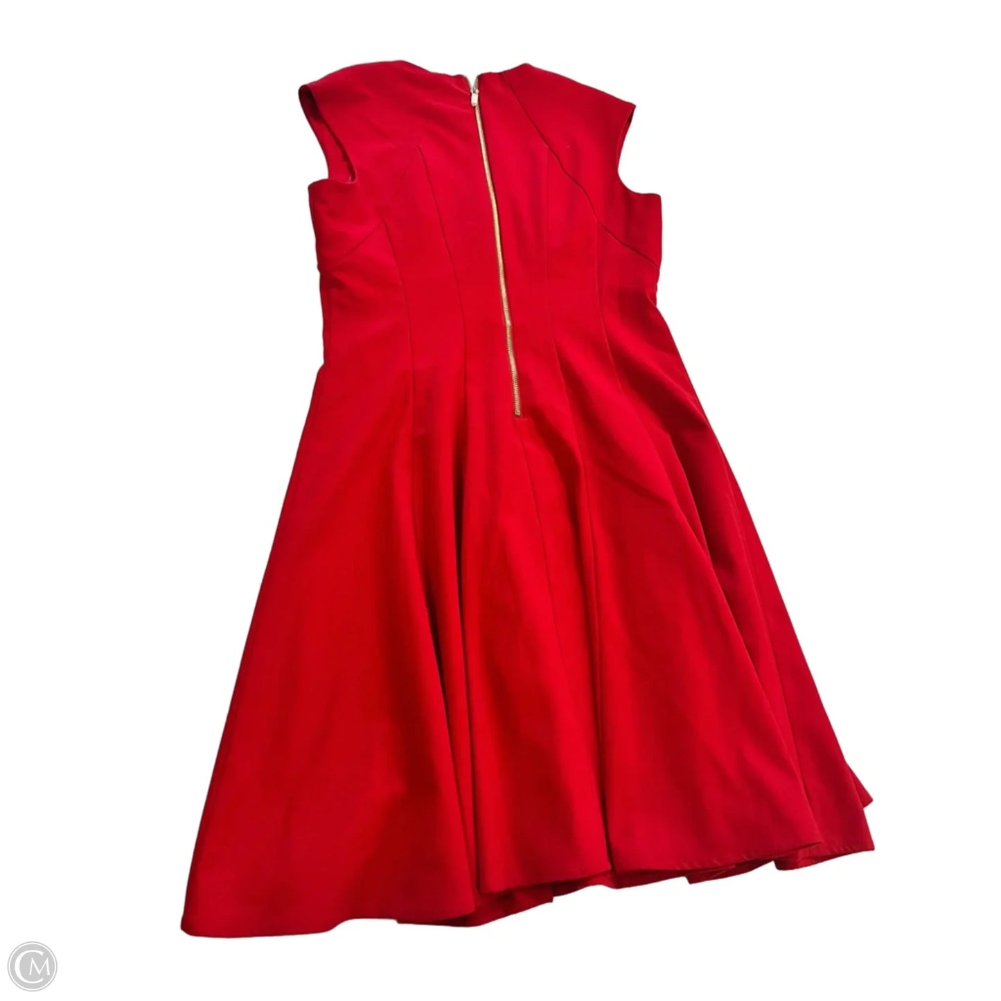 Dress Casual Midi By Calvin Klein In Red, Size: 10