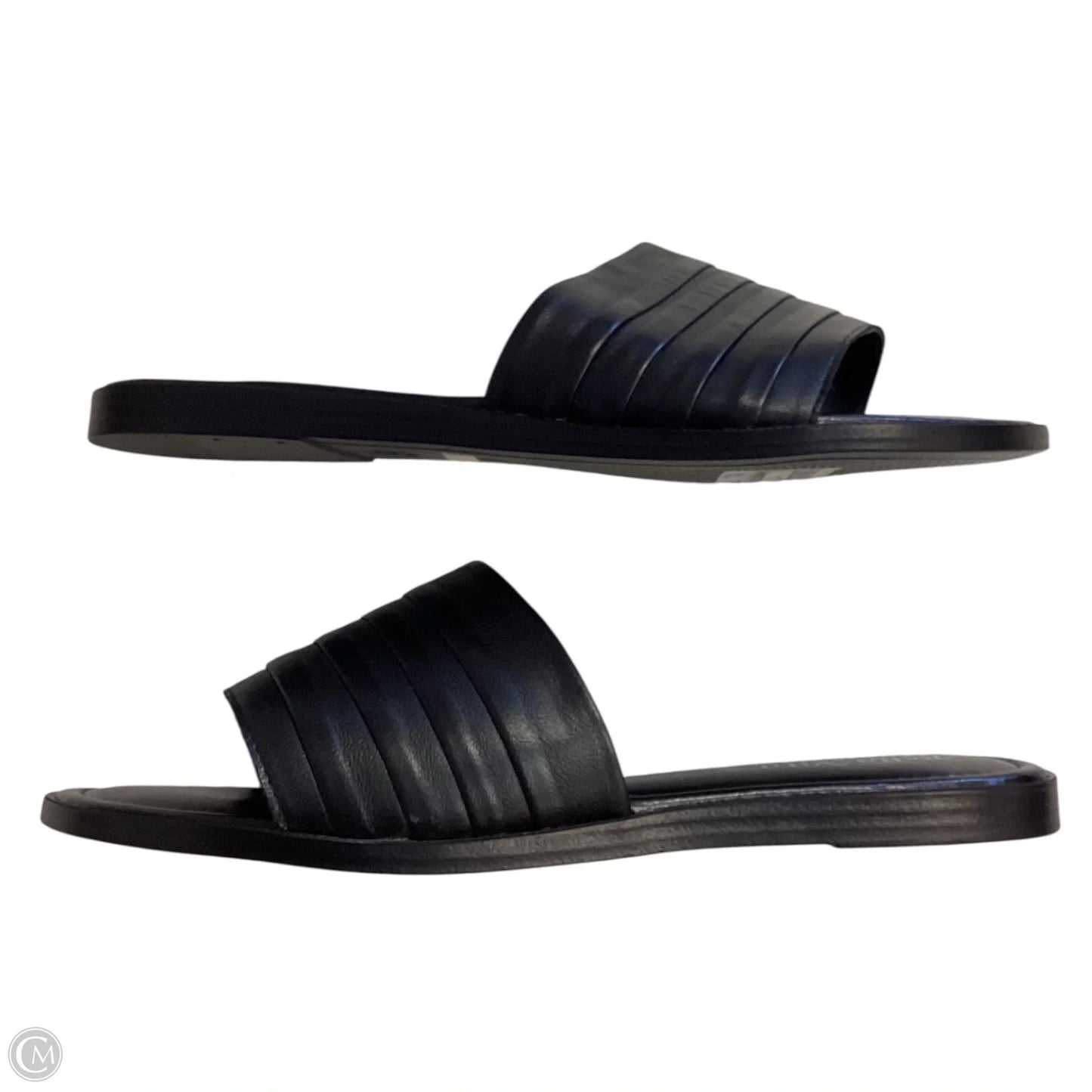 Sandals Flats By Clothes Mentor In Black, Size: 8.5