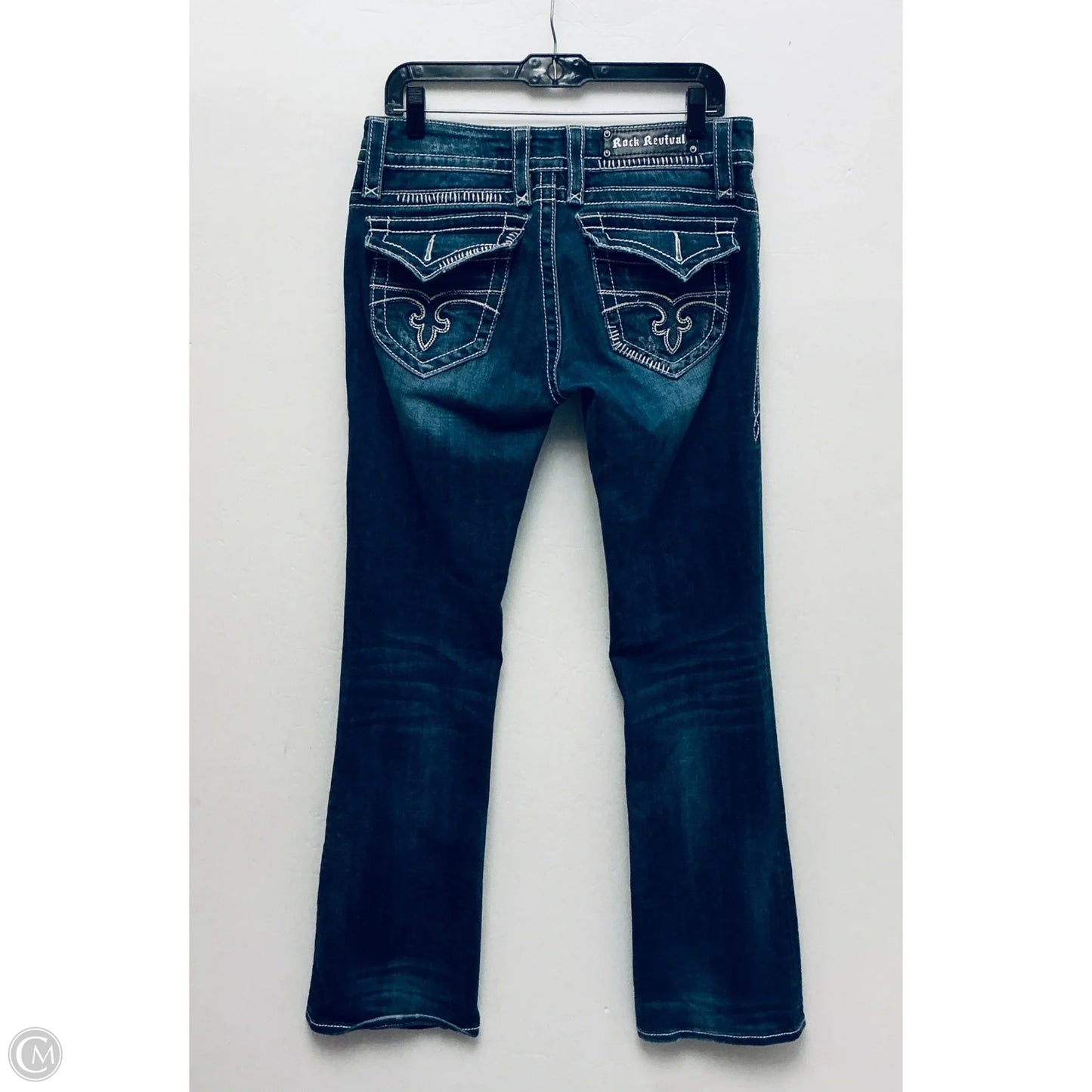 Jeans Boot Cut By Rock Revival In Blue Denim, Size: 10