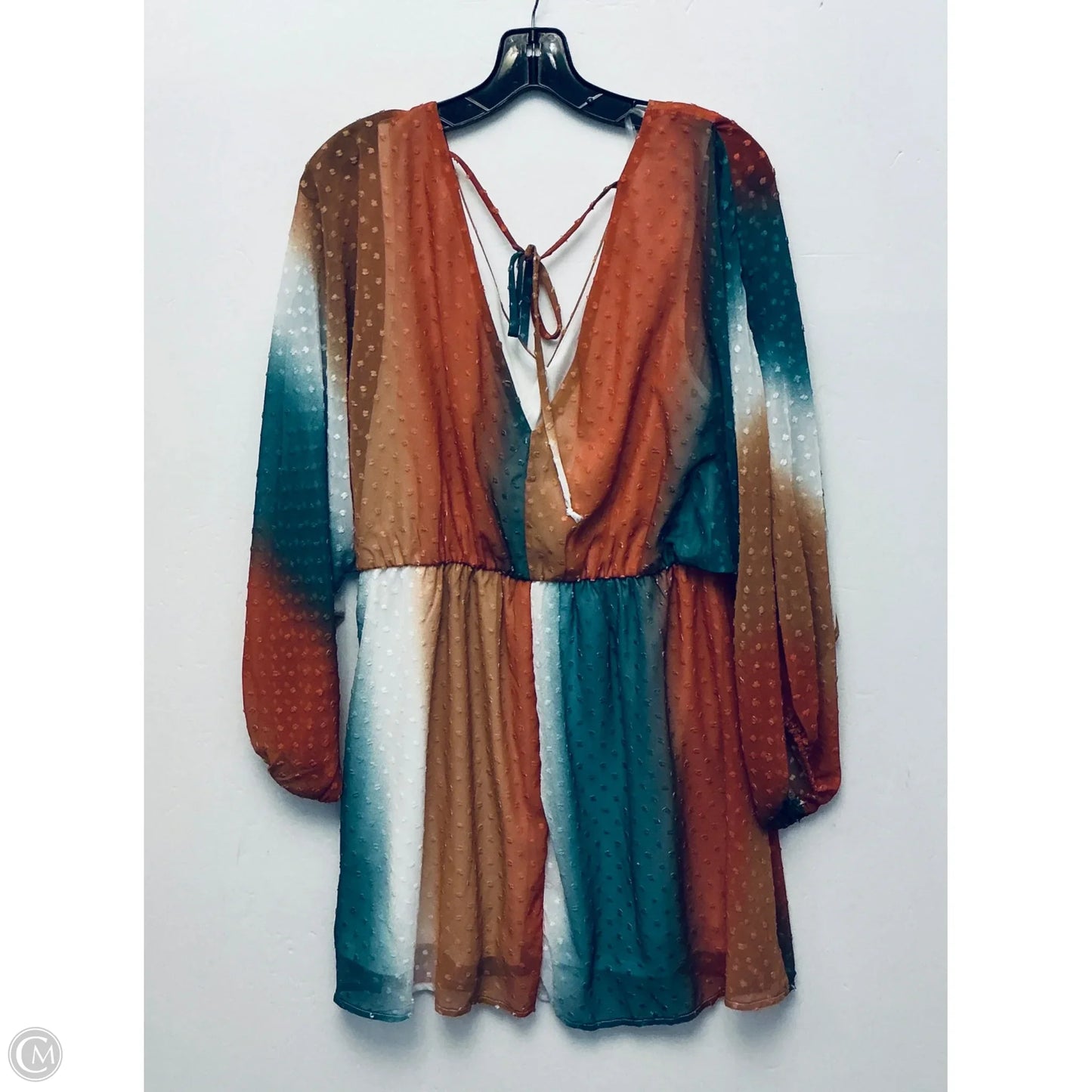 Dress Casual Short By Peach Love Cream California In Brown, Size: L