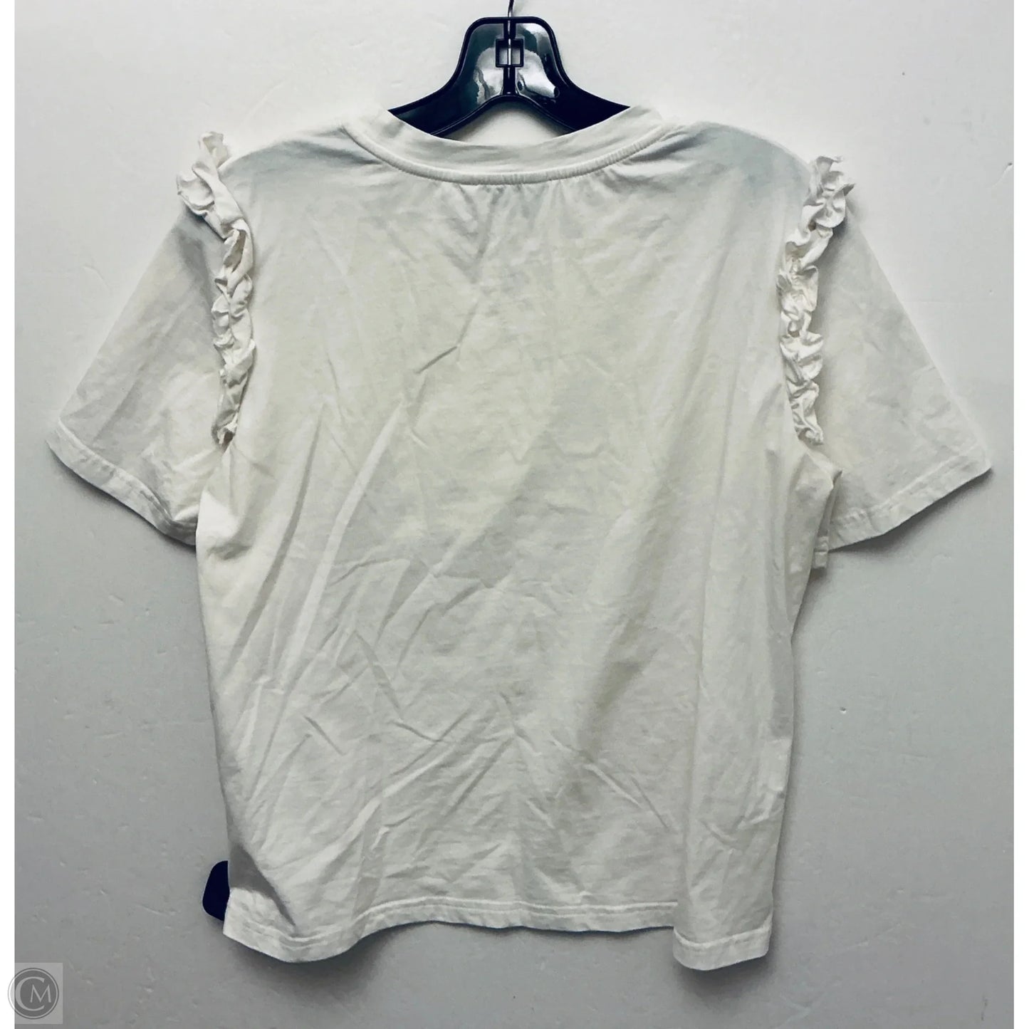 Top Short Sleeve Basic By Cme In White, Size: S