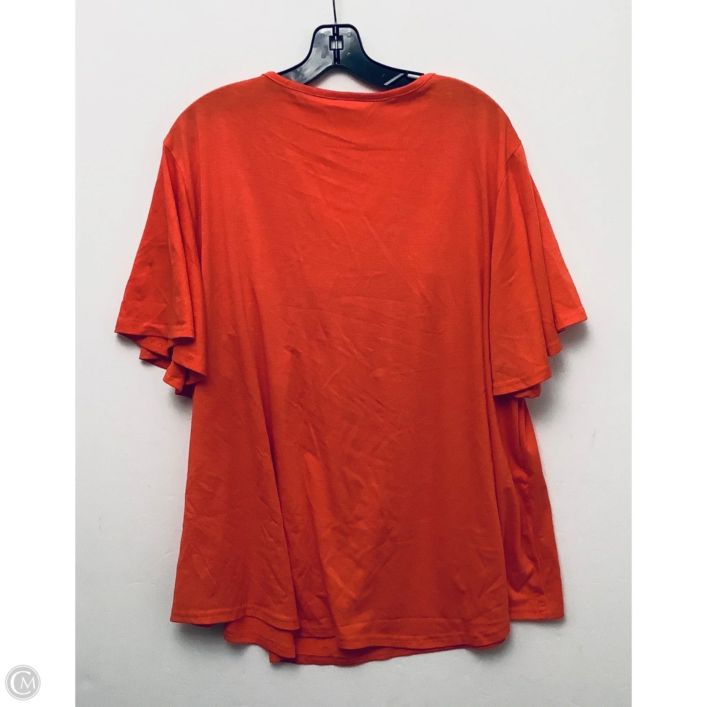 Top Short Sleeve Basic By Cme In Orange, Size: 3x