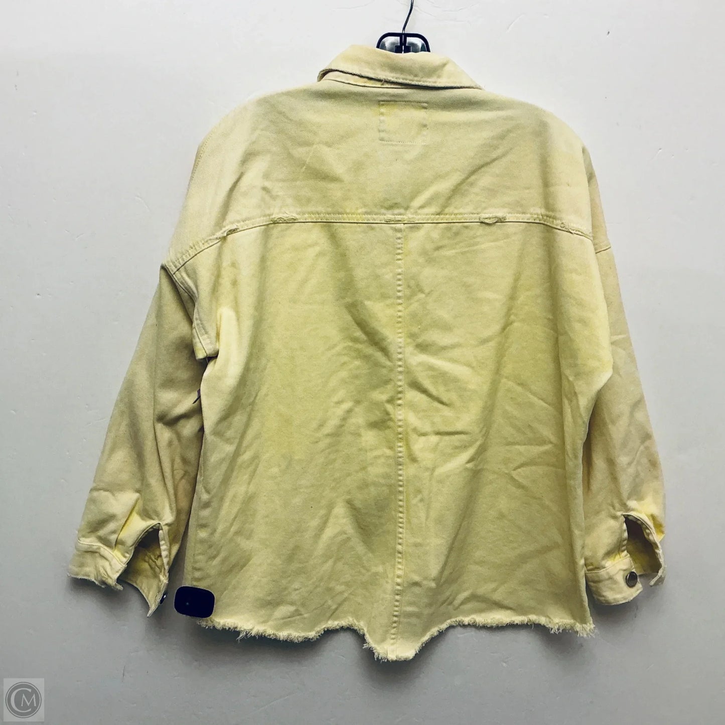 Jacket Denim By Black Label In Yellow, Size: M