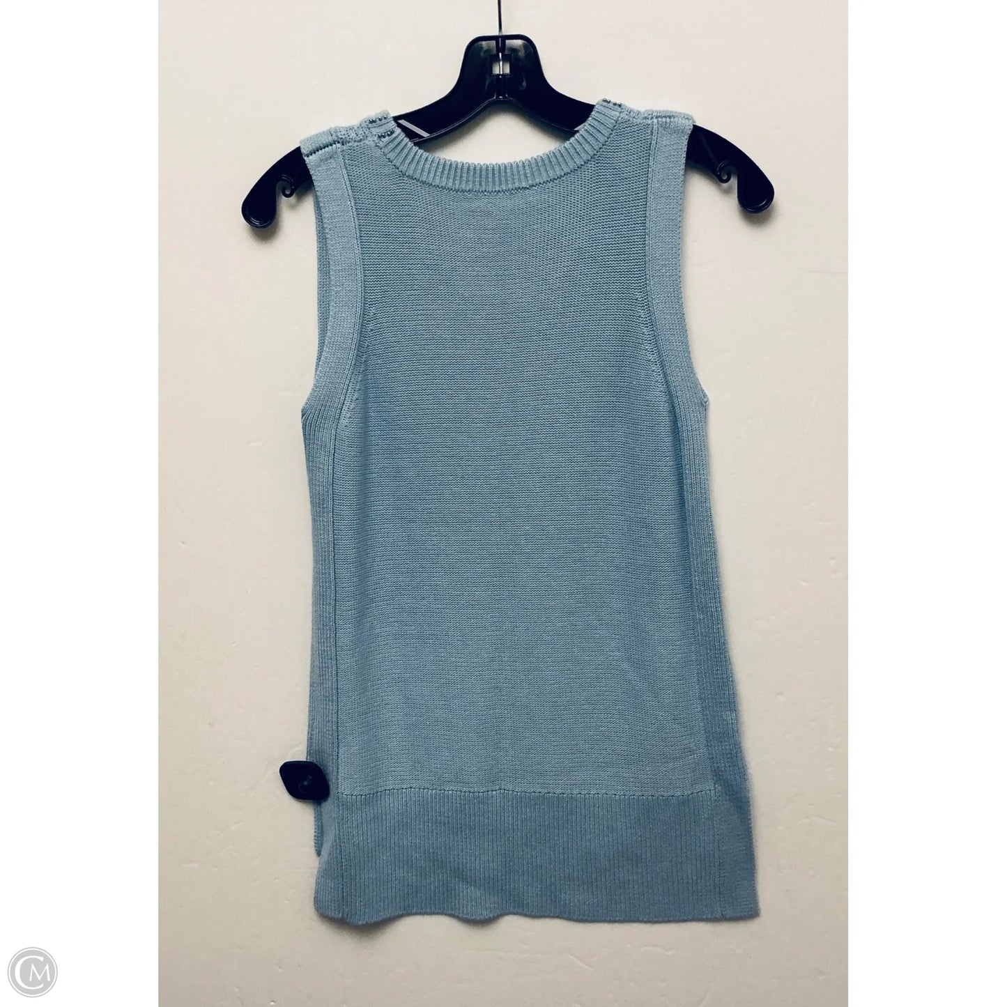 Vest Sweater By Joan Vass In Blue, Size: S