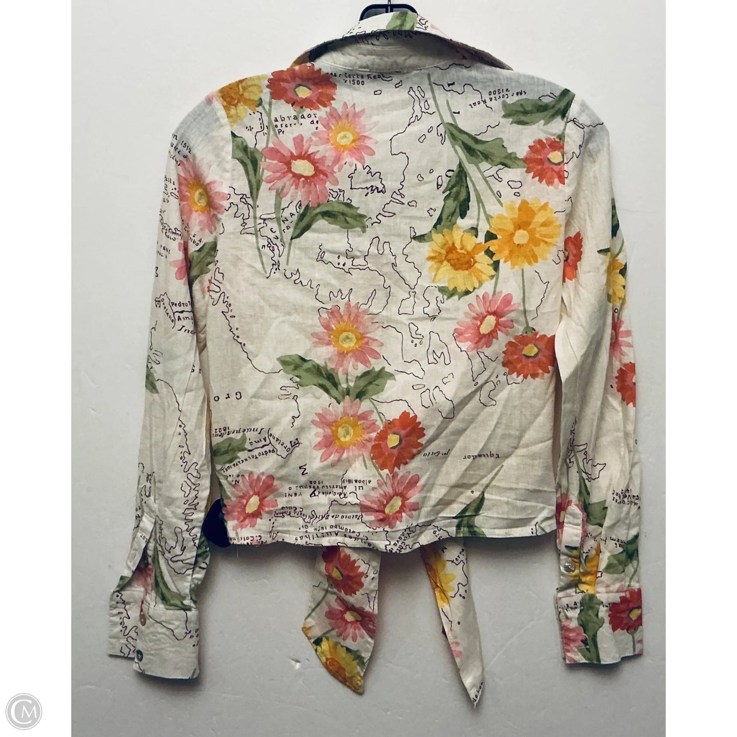 Top Long Sleeve By Calypso St Barth In Floral Print, Size: Xs