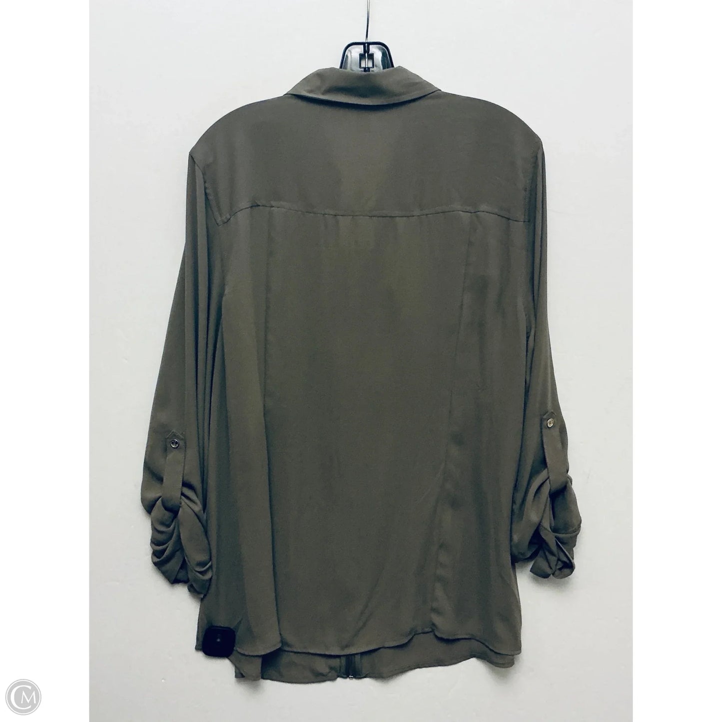 Top Long Sleeve By Michael By Michael Kors In Green, Size: Xl