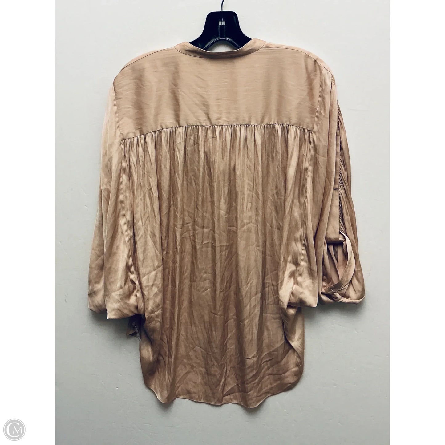 Top Long Sleeve By Bcbg In Beige, Size: Xs