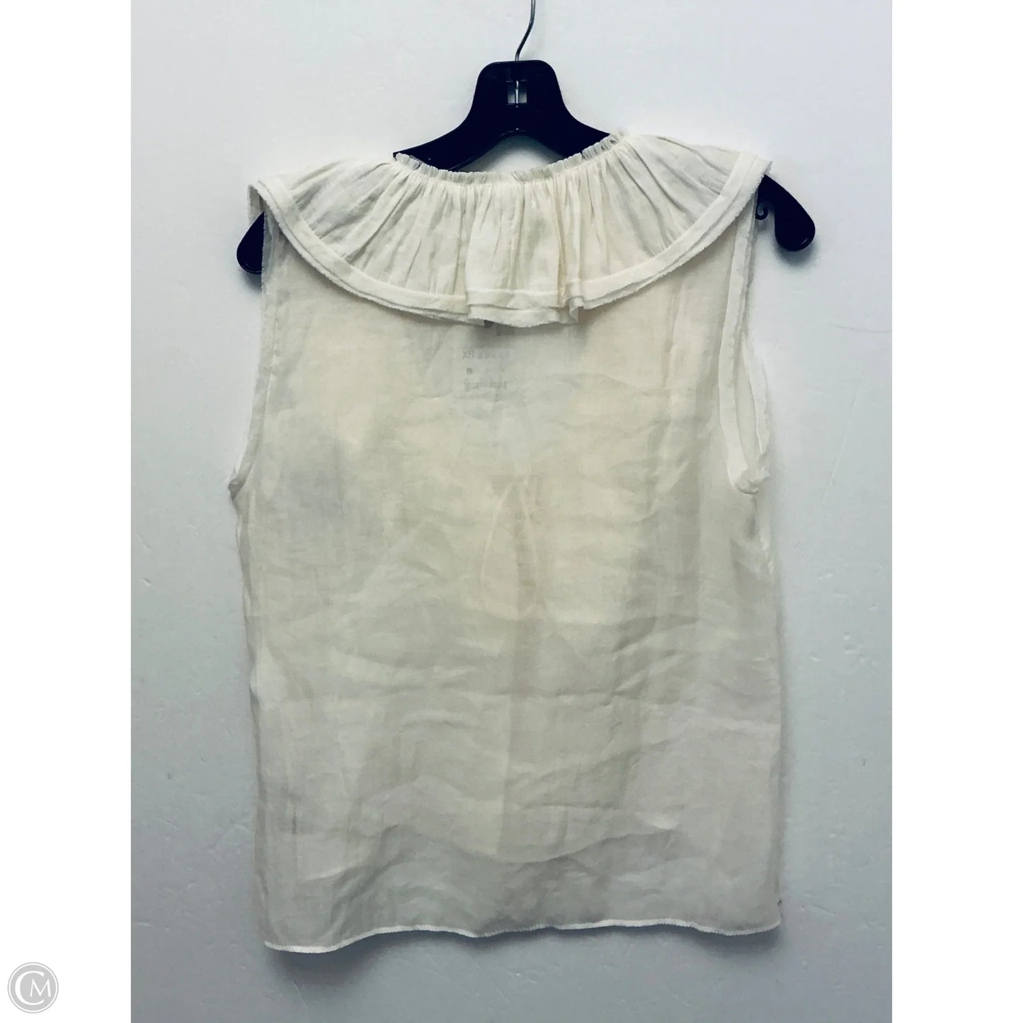 Top Sleeveless By Zara In Cream, Size: Xs