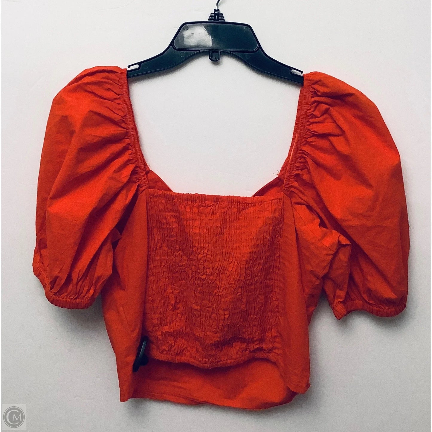 Top Short Sleeve By Cmf In Orange, Size: M