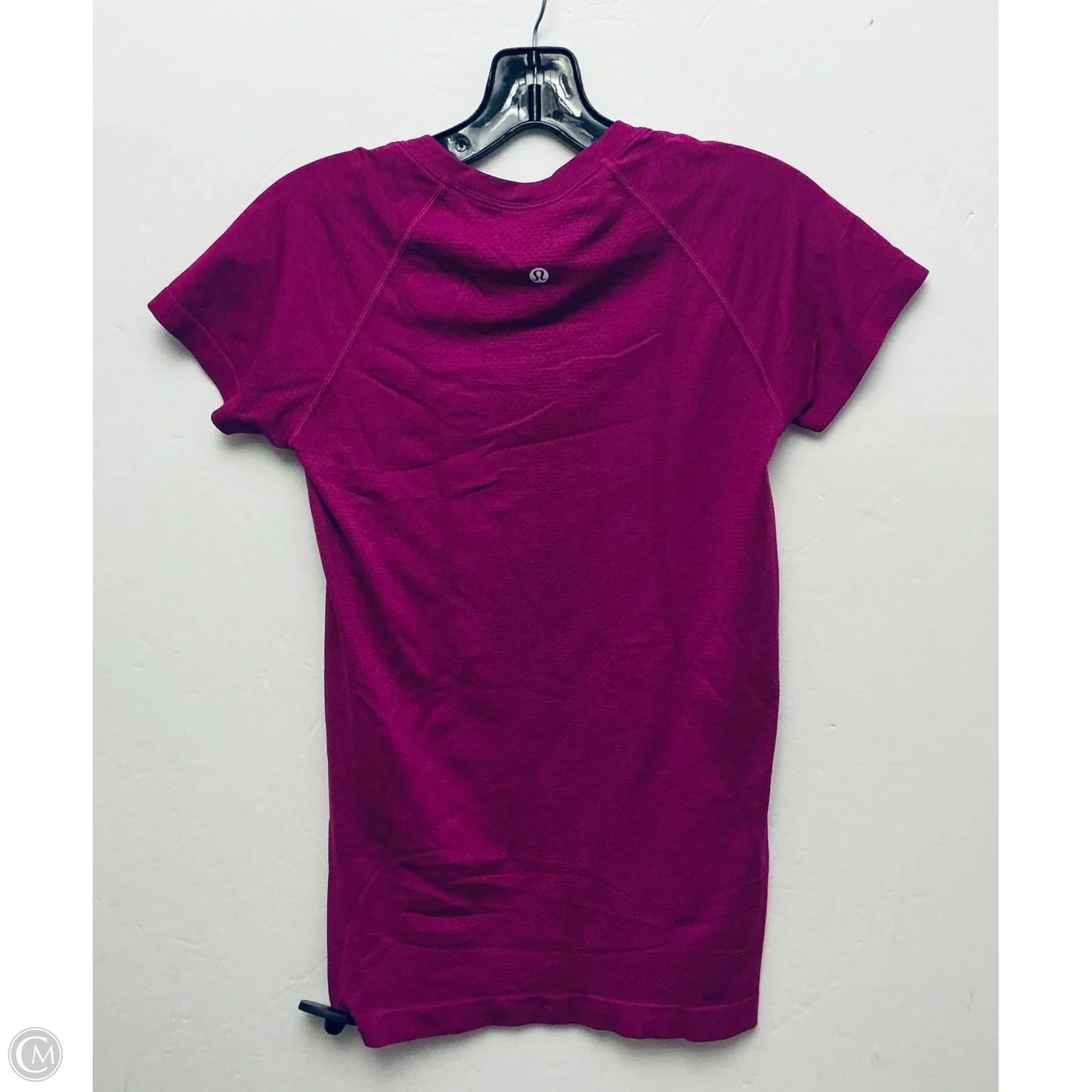 Athletic Top Short Sleeve By Lululemon In Pink, Size: 6