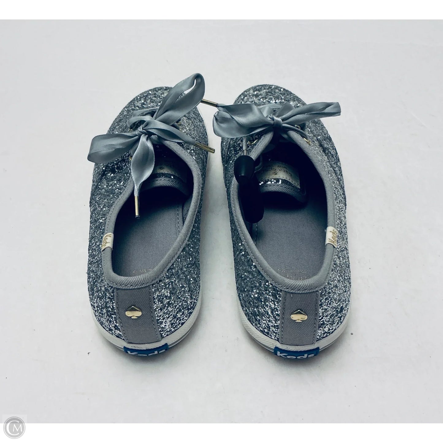 Shoes Designer By Kate Spade In Silver, Size: 8