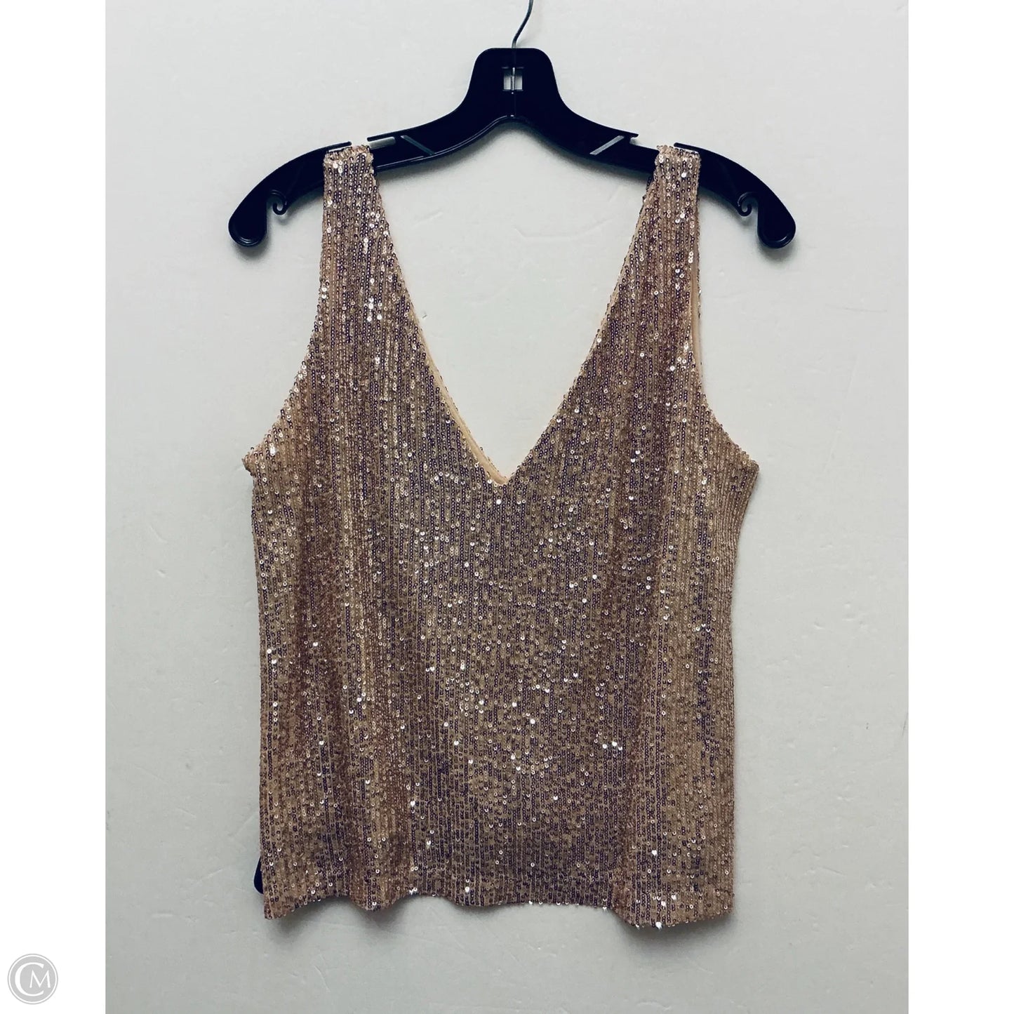 Top Sleeveless By Shinestar In Rose Gold, Size: M