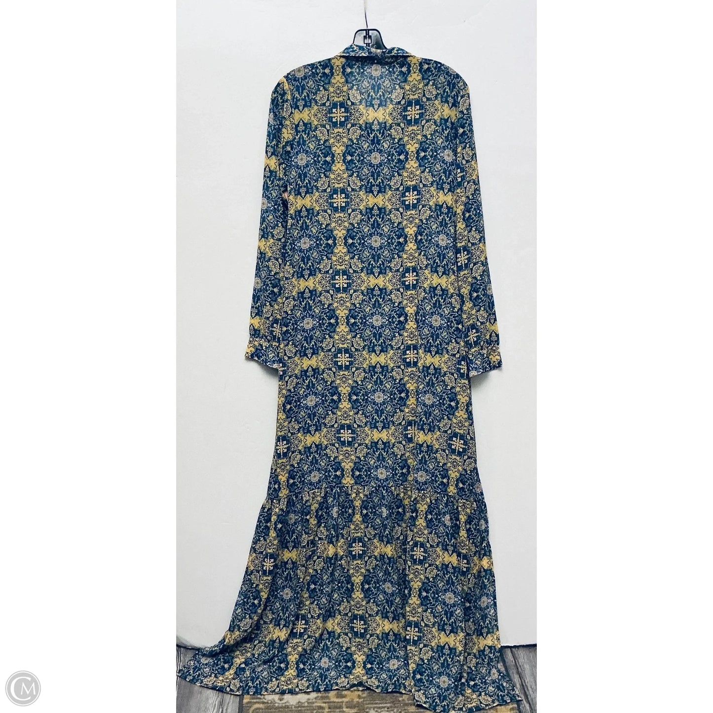Dress Casual Maxi By For Love & Lemons In Blue & Yellow, Size: Xl