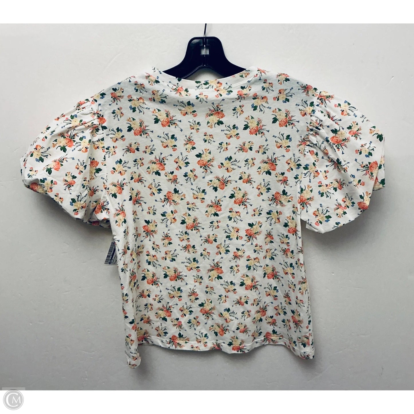Top Short Sleeve By Zara In Floral Print, Size: S