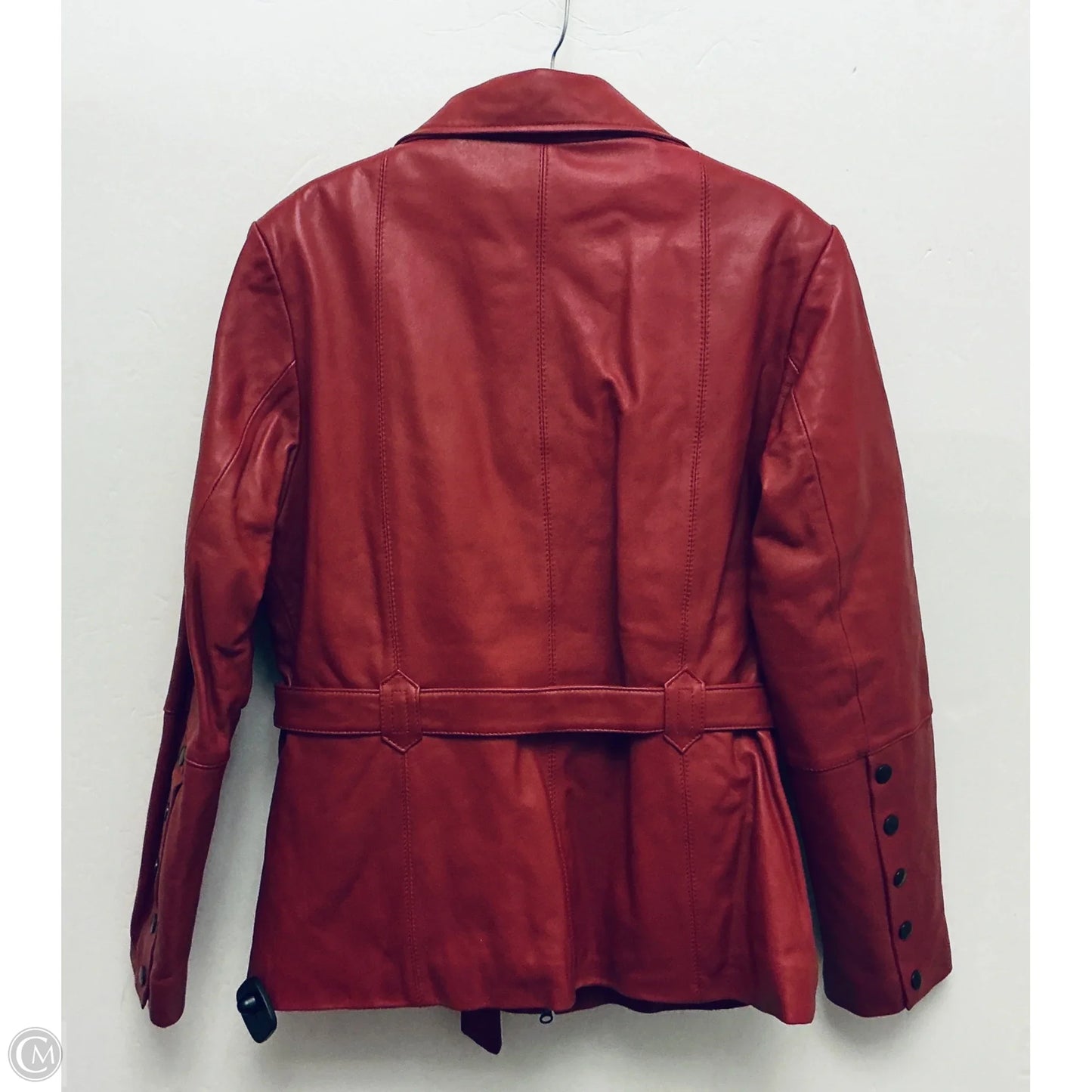 Coat Leather By Cmc In Red, Size: M
