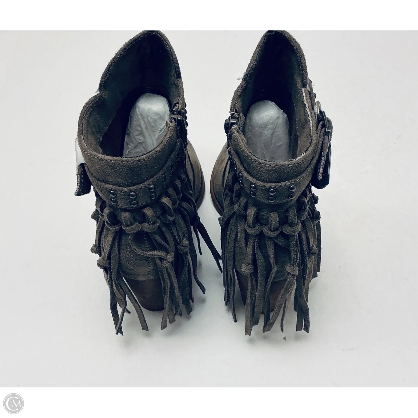 Boots Ankle Heels By Very G In Grey, Size: 7.5