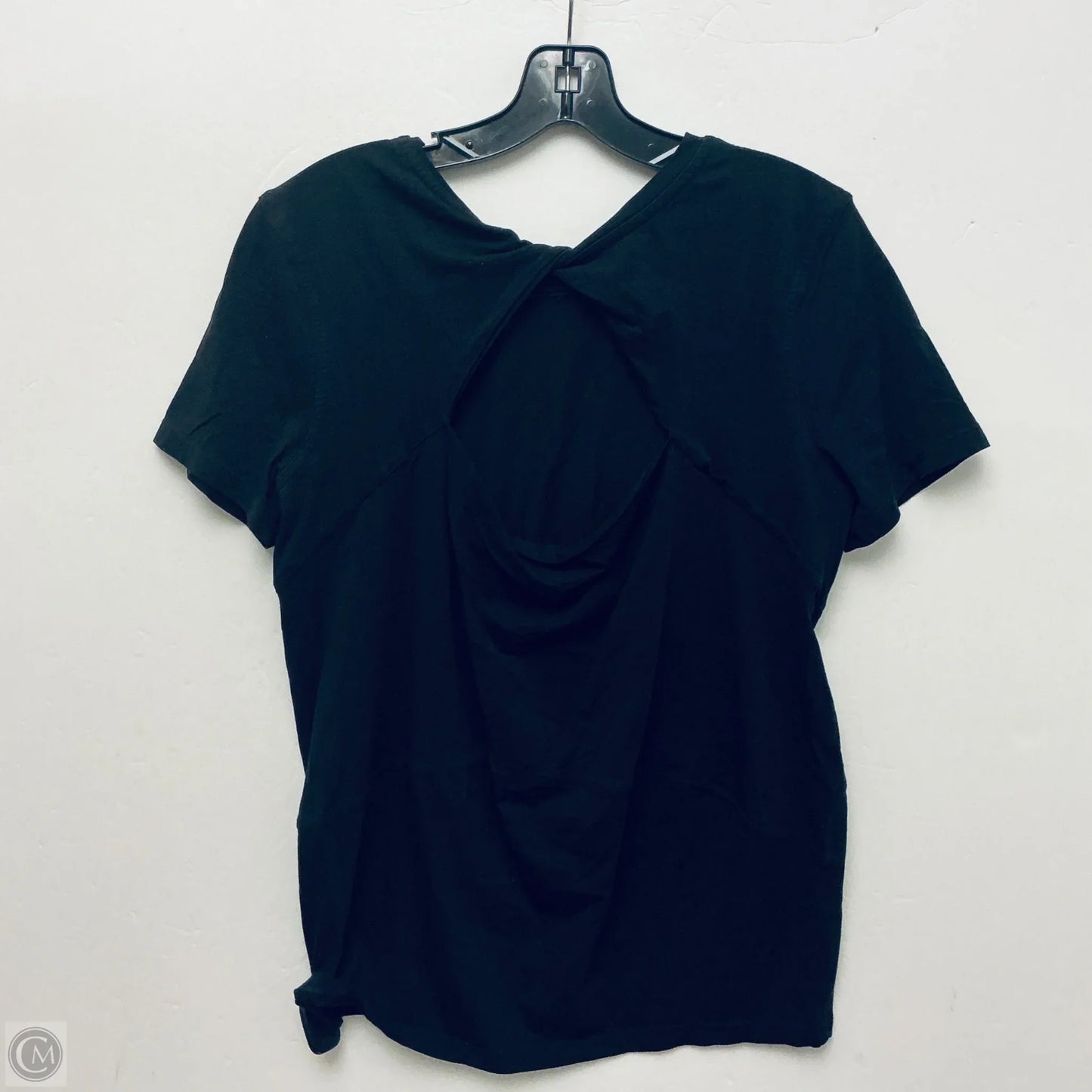 Athletic Top Short Sleeve By Lululemon In Black, Size: M
