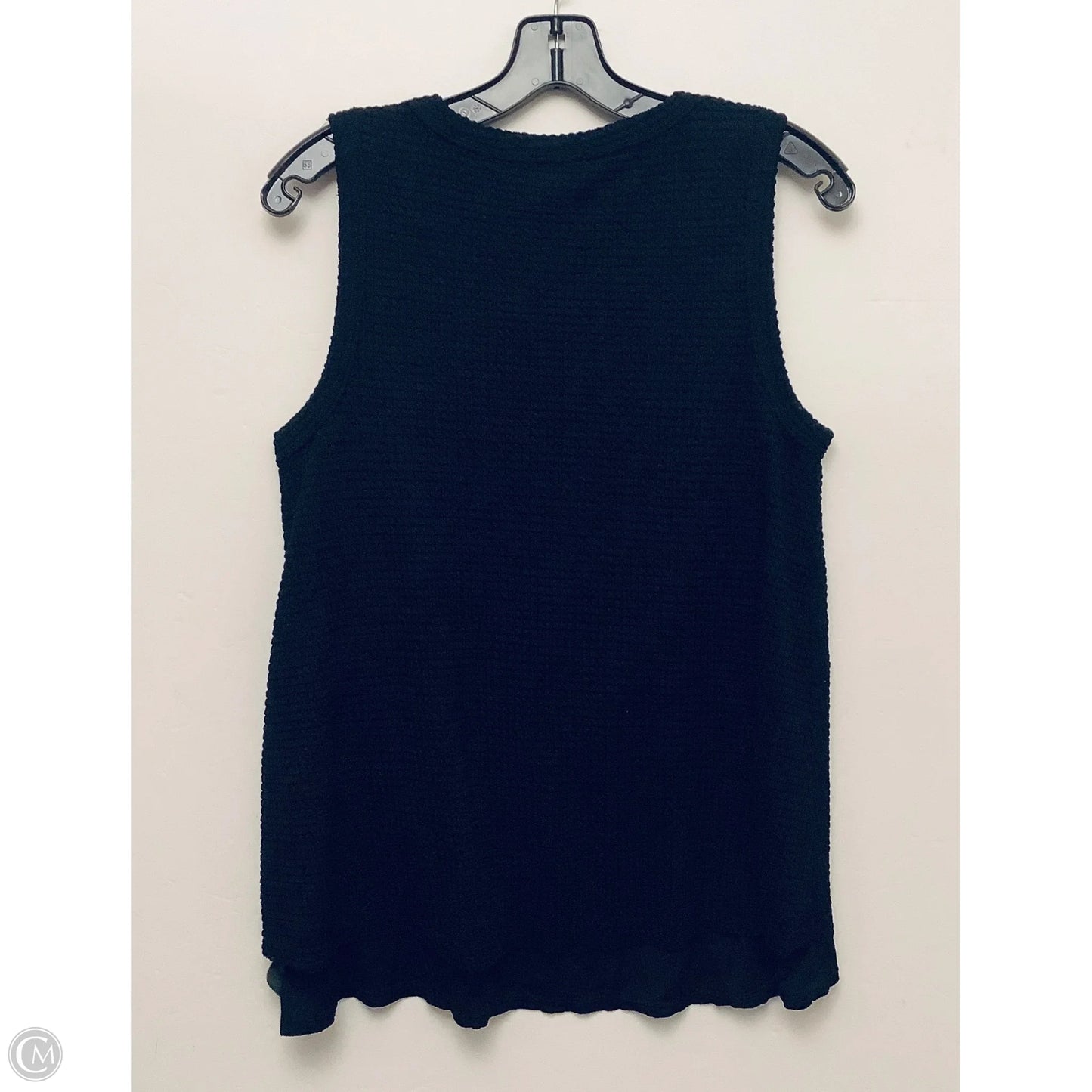 Top Sleeveless By L Love In Black, Size: S