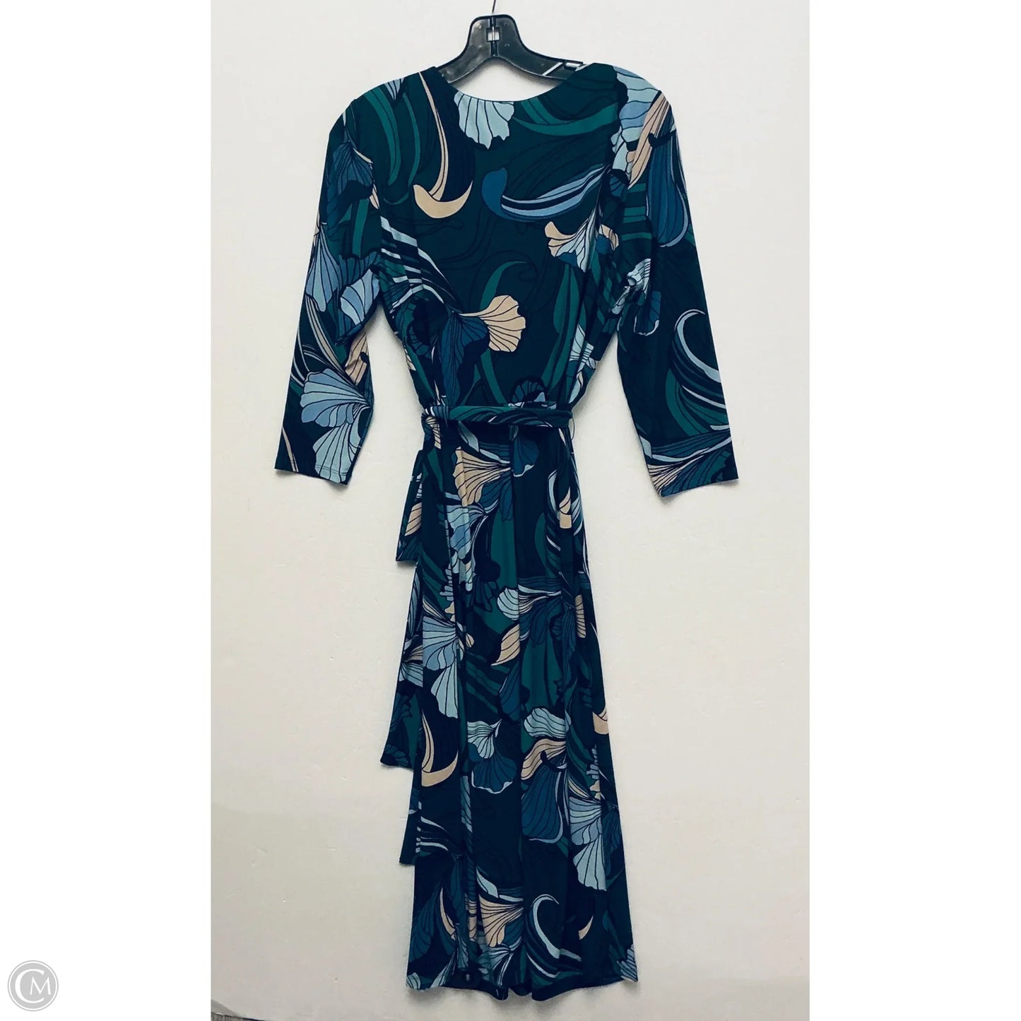 Dress Casual Maxi By Anne Klein In Blue & Green, Size: L