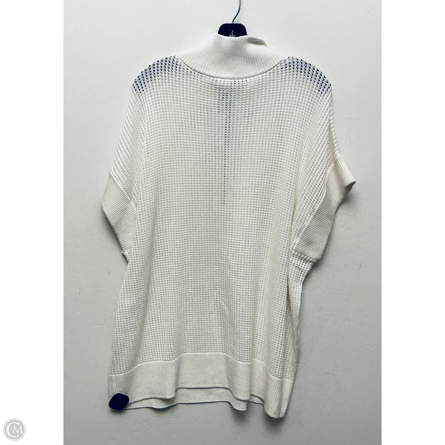 Sweater Short Sleeve By Livi Active In White, Size: 2x