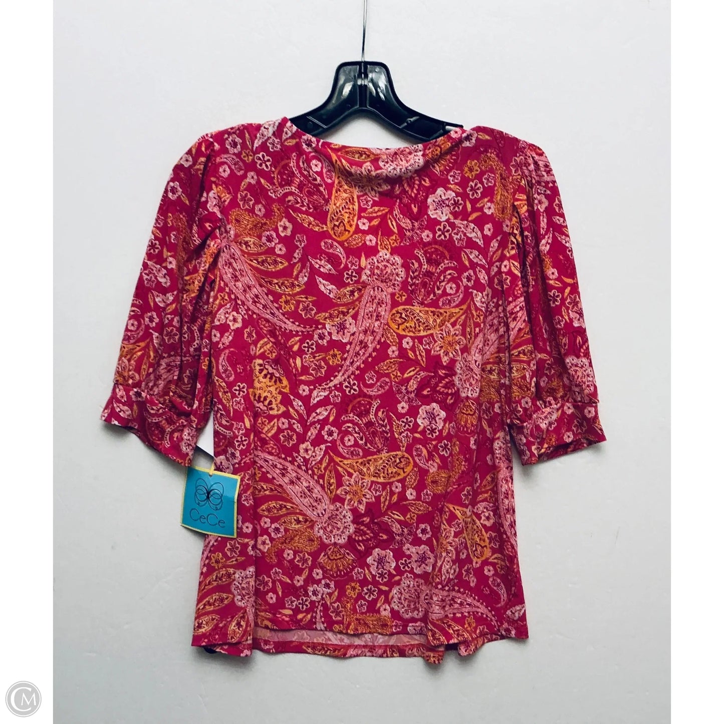 Top Short Sleeve By Cece In Pink, Size: M
