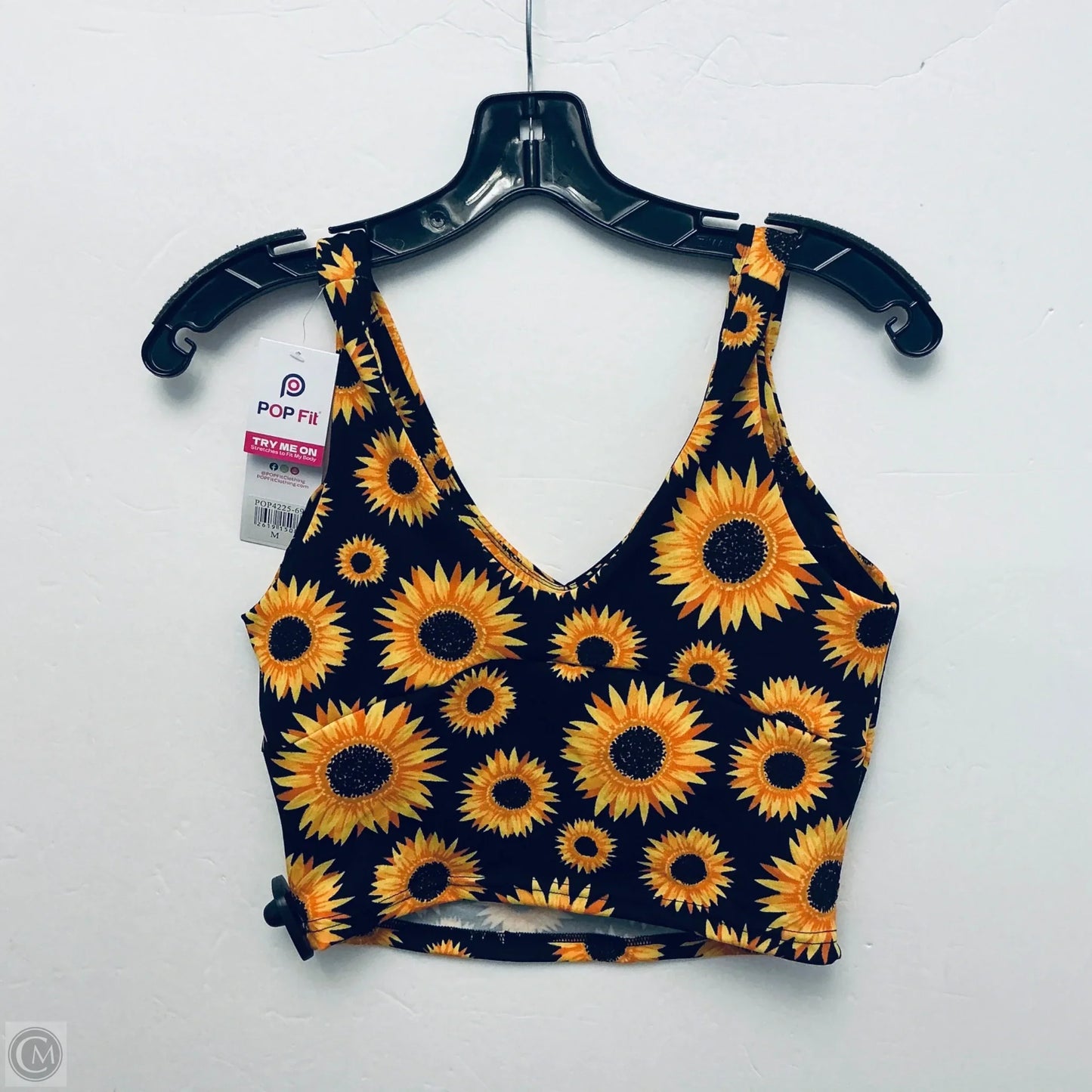 Athletic Bra By Popfit In Floral Print, Size: M
