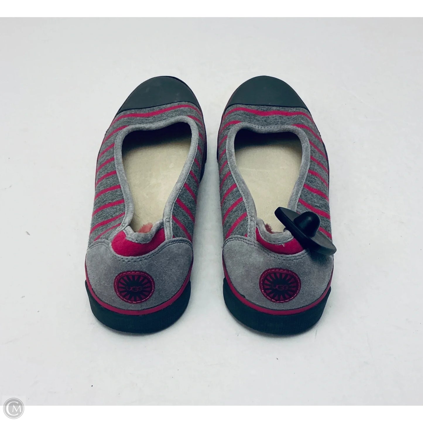 Shoes Designer By Ugg In Grey & Pink, Size: 9.5