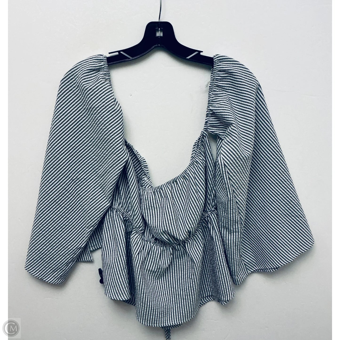 Top Long Sleeve By Savanna Jane In Striped Pattern, Size: L