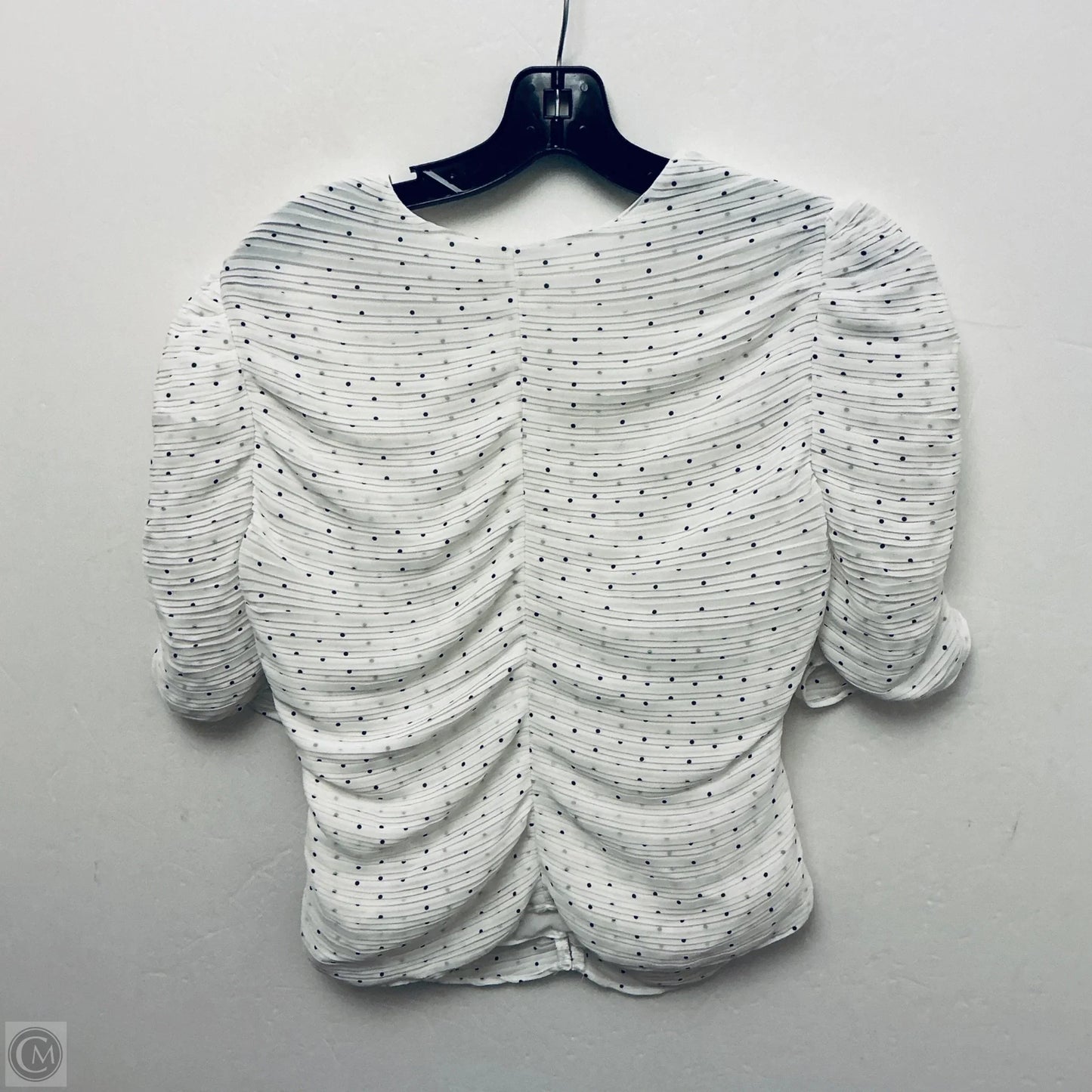 Top Short Sleeve By Frame In White, Size: M