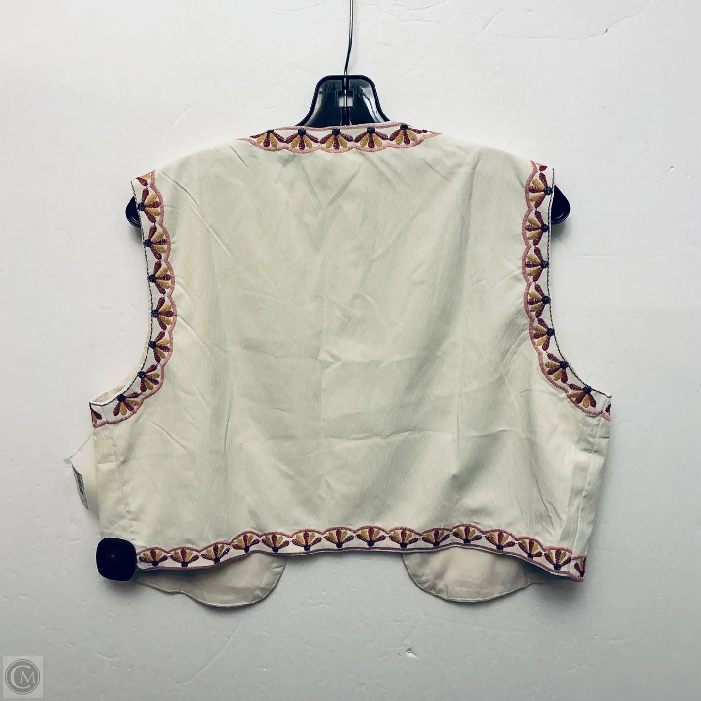 Vest Other By Clothes Mentor In Cream, Size: L