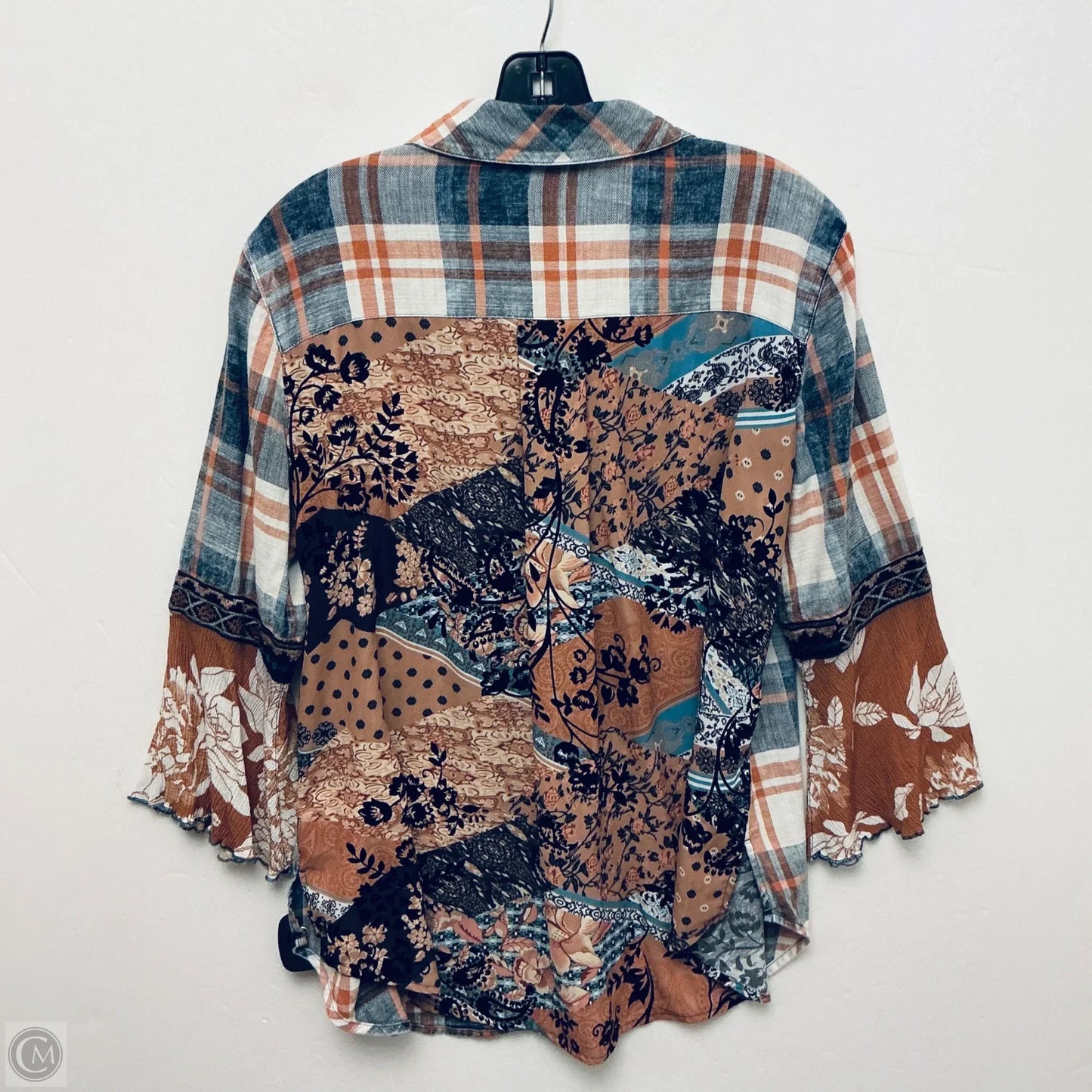 Top Long Sleeve By John Mark In Plaid Pattern, Size: S