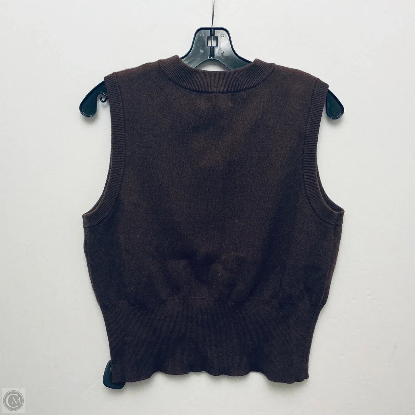 Vest Sweater By Clothes Mentor In Brown, Size: Xl