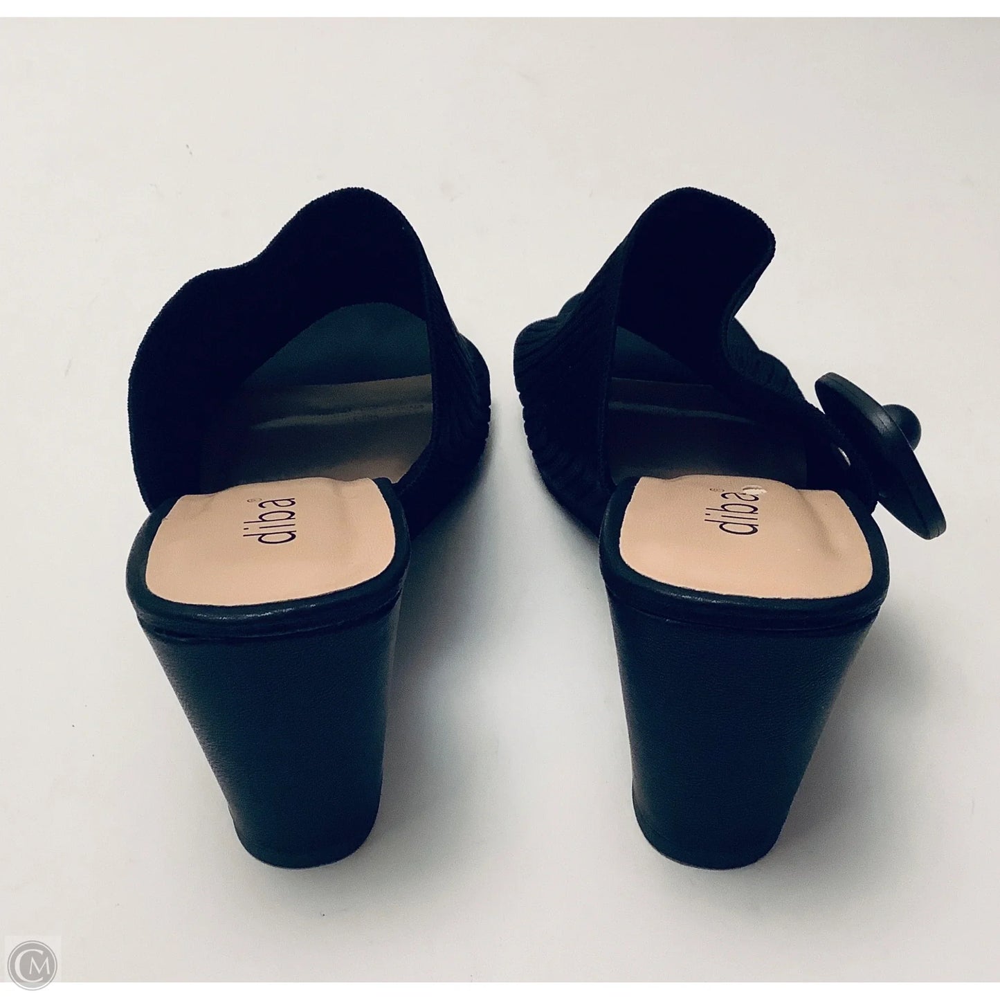 Sandals Heels Wedge By Diba In Black, Size: 9.5