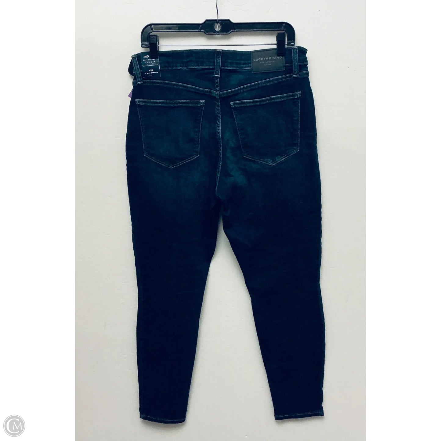 Jeans Straight By Lucky Brand In Blue Denim, Size: 14