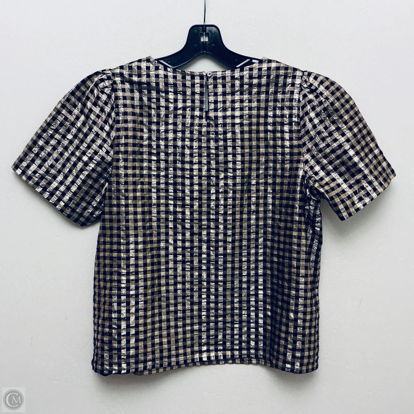 Top Short Sleeve By J. Crew In Black & Gold, Size: M