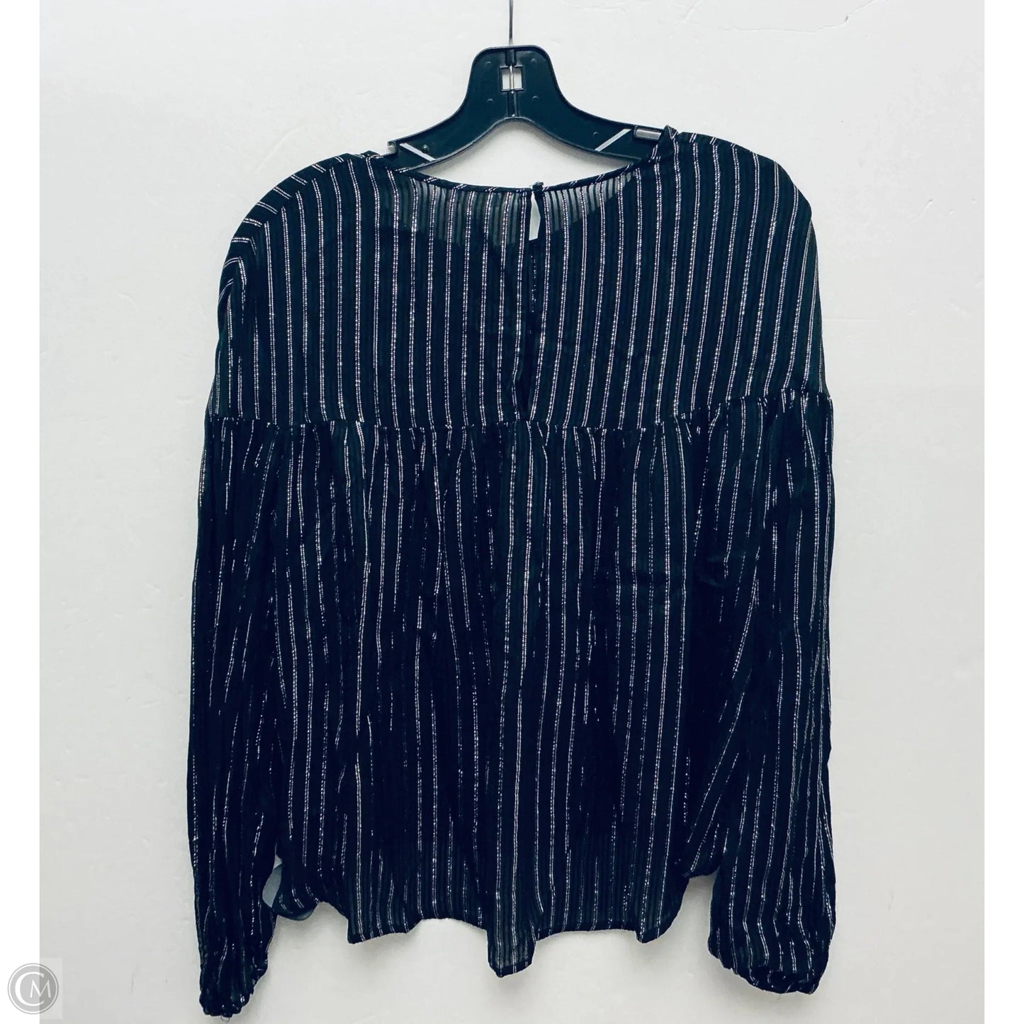 Top Long Sleeve By H&m In Black, Size: M