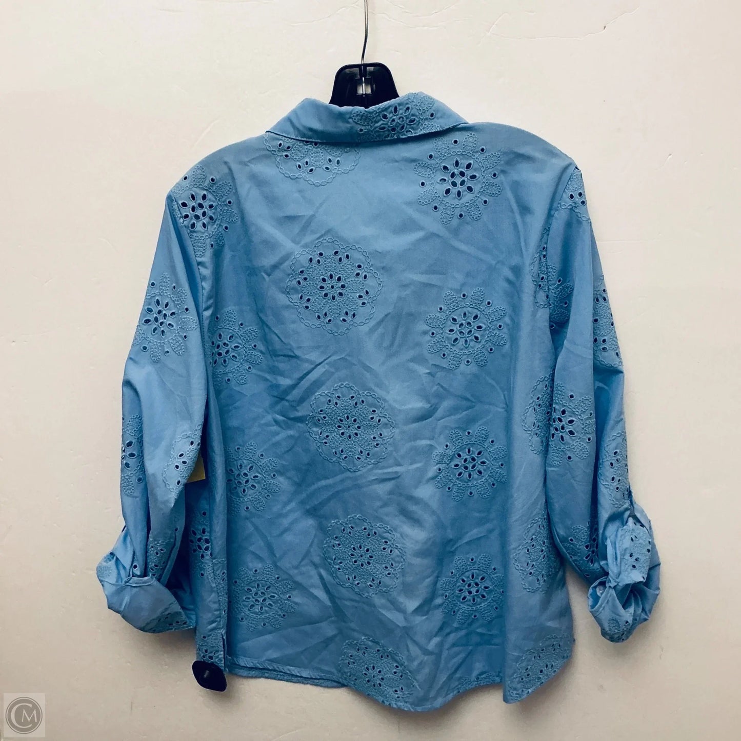 Top Long Sleeve By Clothes Mentor In Blue, Size: Xl