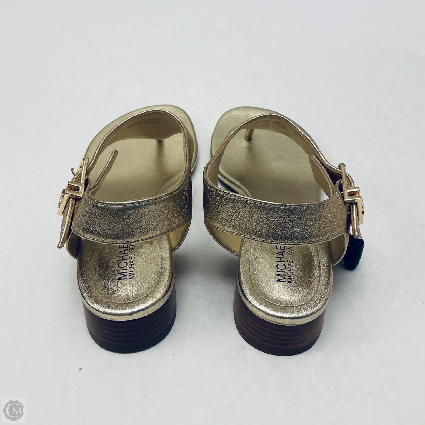 Sandals Designer By Michael Kors In Gold, Size: 6