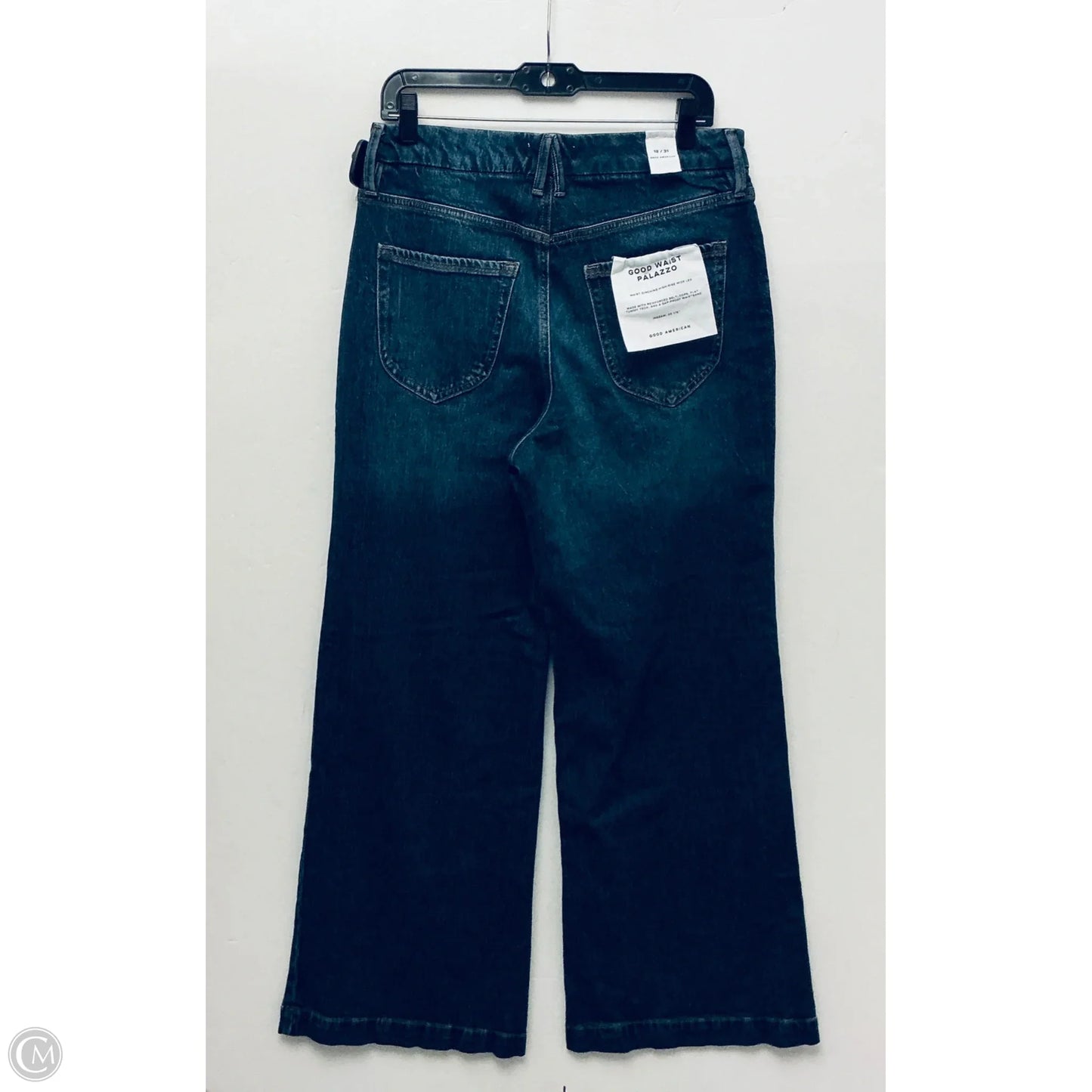 Jeans Wide Leg By Good American In Blue Denim, Size: 12