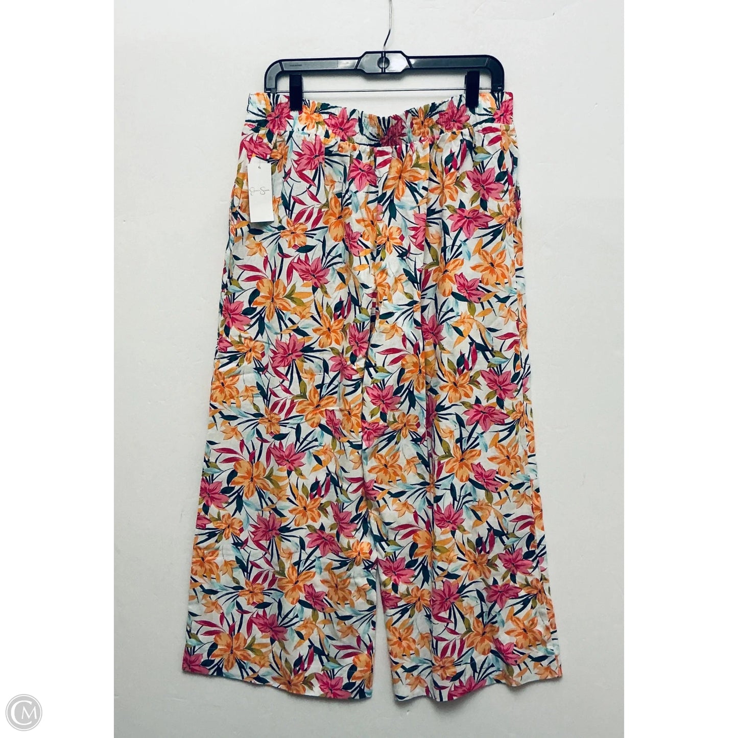 Pants Linen By Jessica Simpson In Floral Print, Size: M