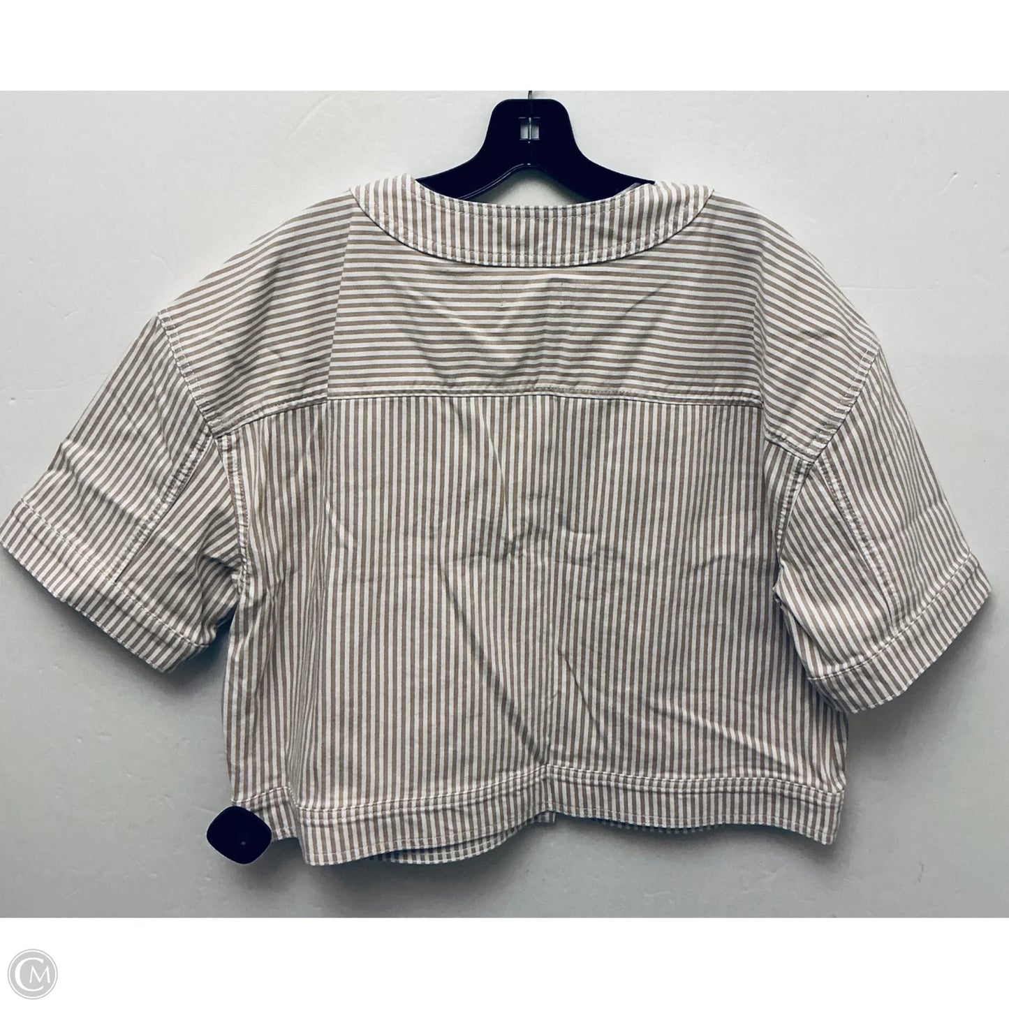 Jacket Shirt By Loft In Striped Pattern, Size: Xl