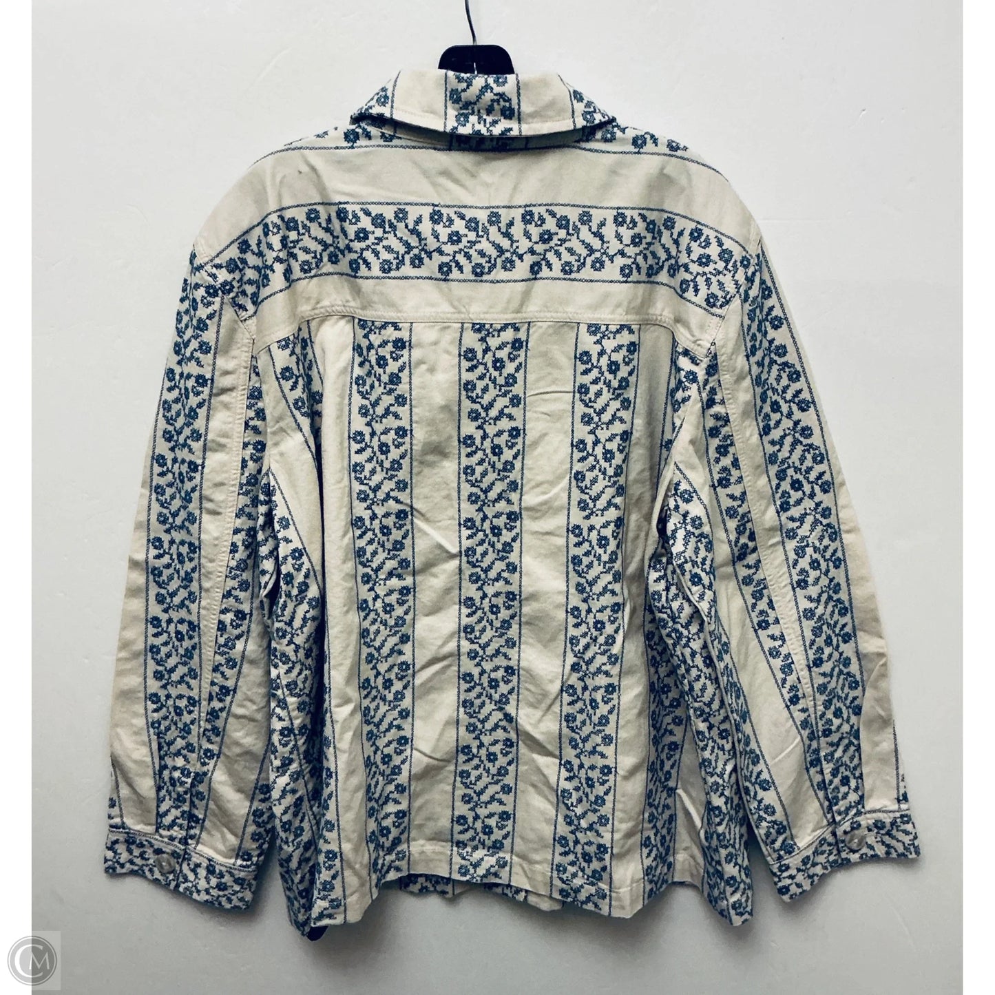 Jacket Shirt By Loft In Tan Denim, Size: Xl