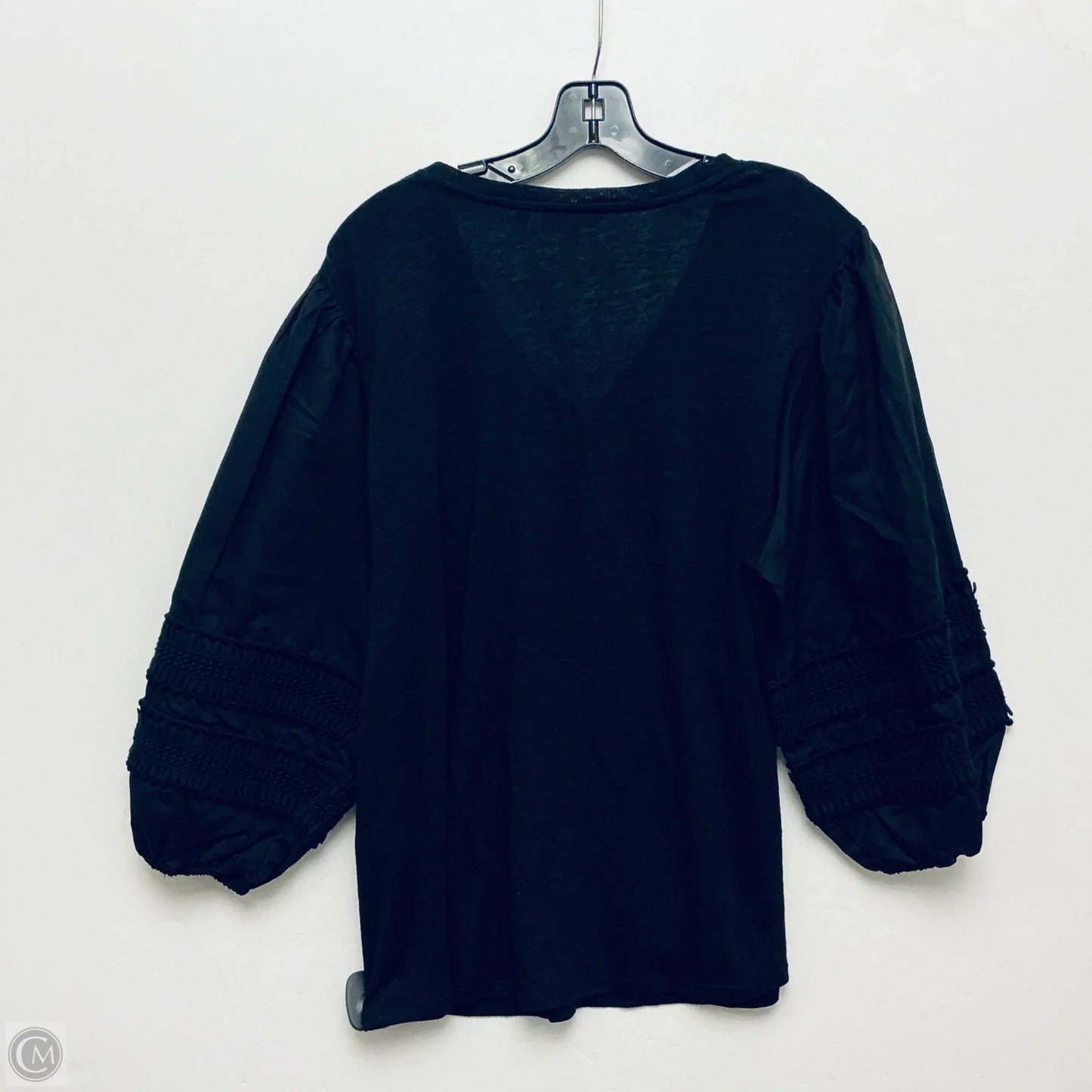 Top Short Sleeve By Chicos In Black, Size: Xxl