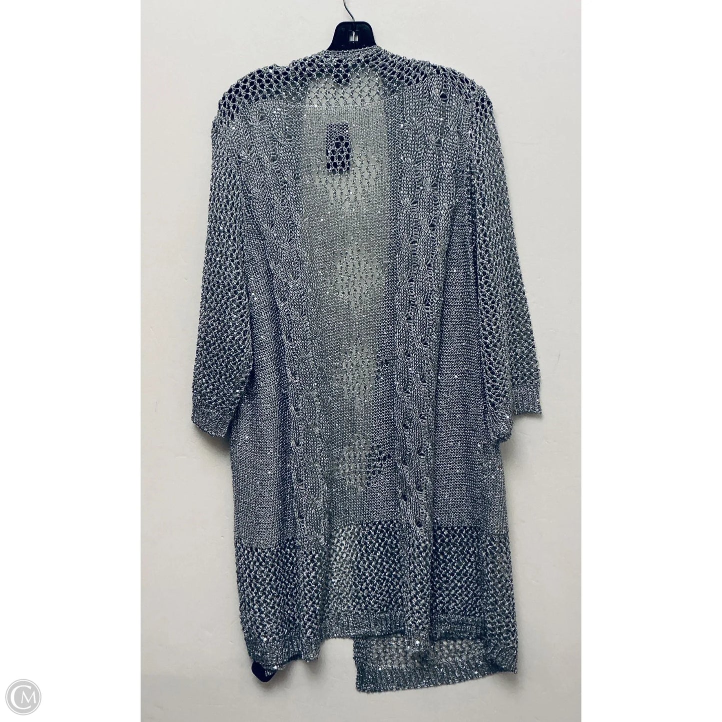 Shawl By Clothes Mentor In Silver, Size: 3x