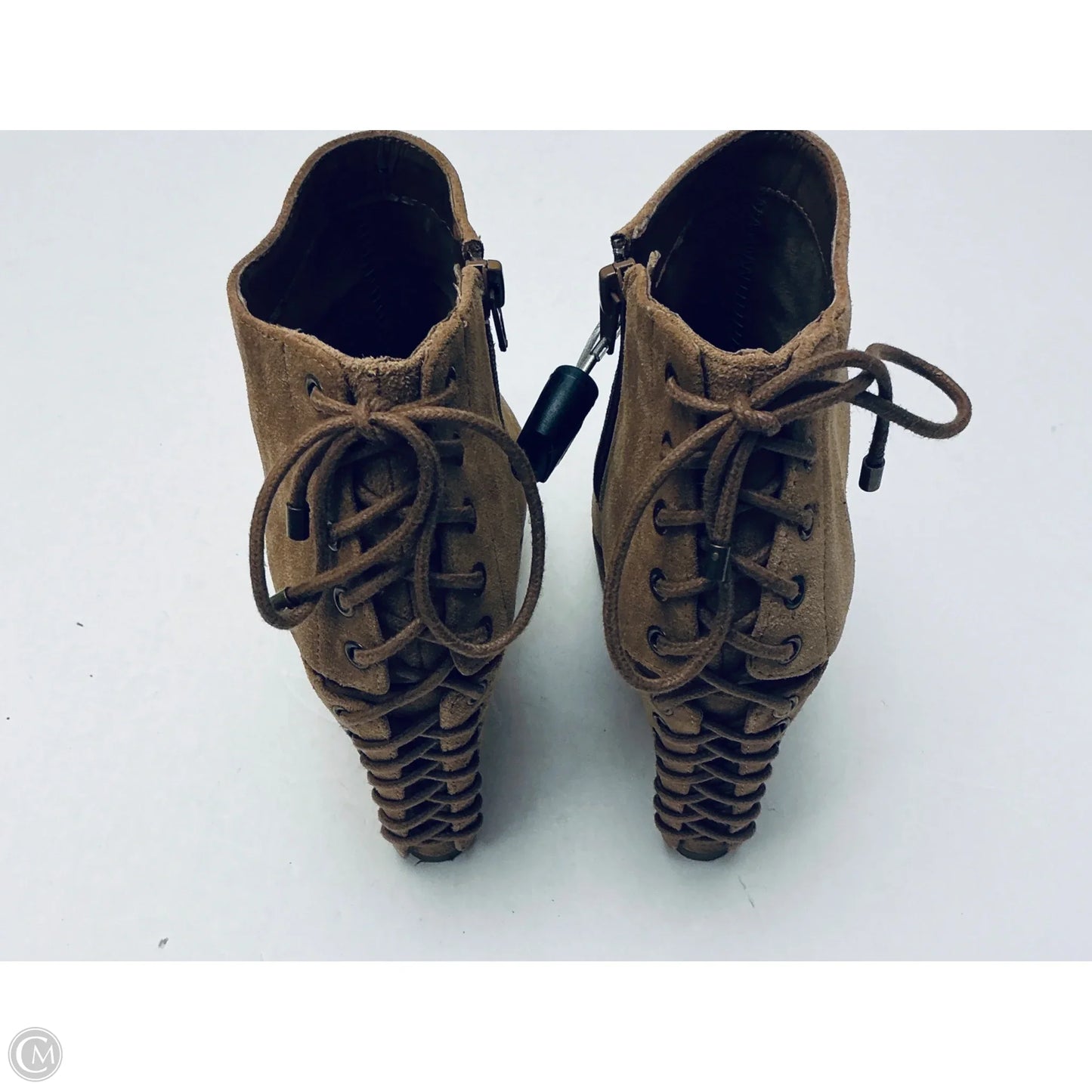 Boots Ankle Heels By Gianni Bini In Tan, Size: 8.5