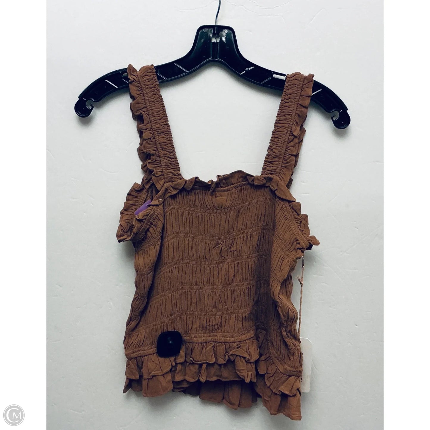 Top Sleeveless By Shyanne In Brown, Size: L