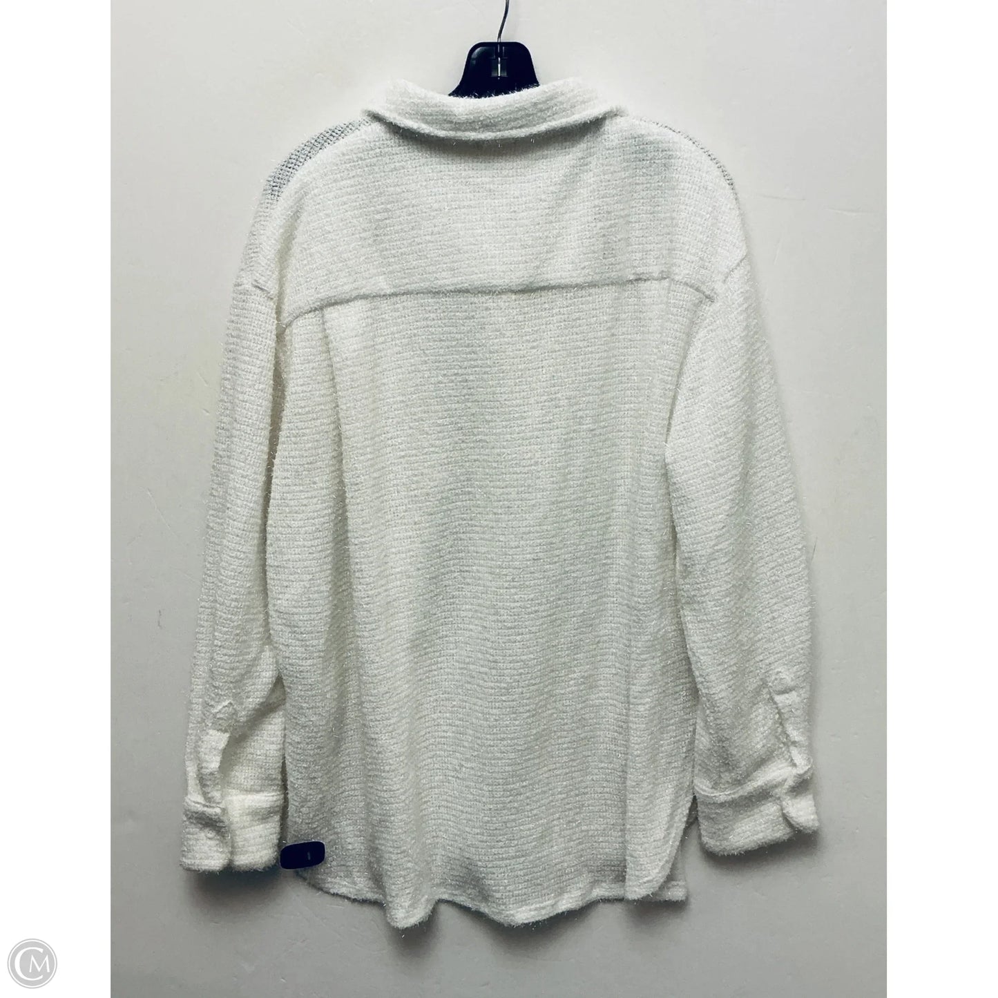 Jacket Shirt By Peach Love Cream California In White, Size: M