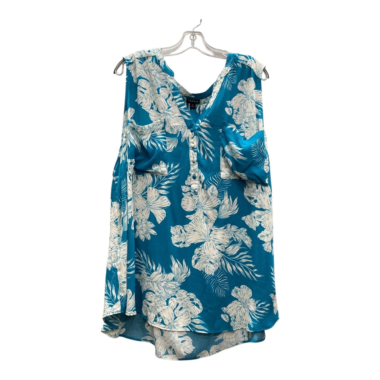 Top Sleeveless By Torrid In Blue, Size:4X