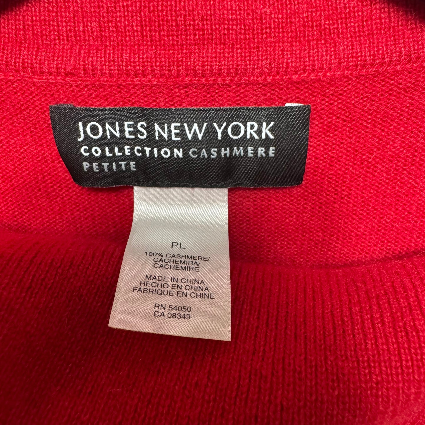 Sweater Cashmere By Jones New York In Red, Size: Lp
