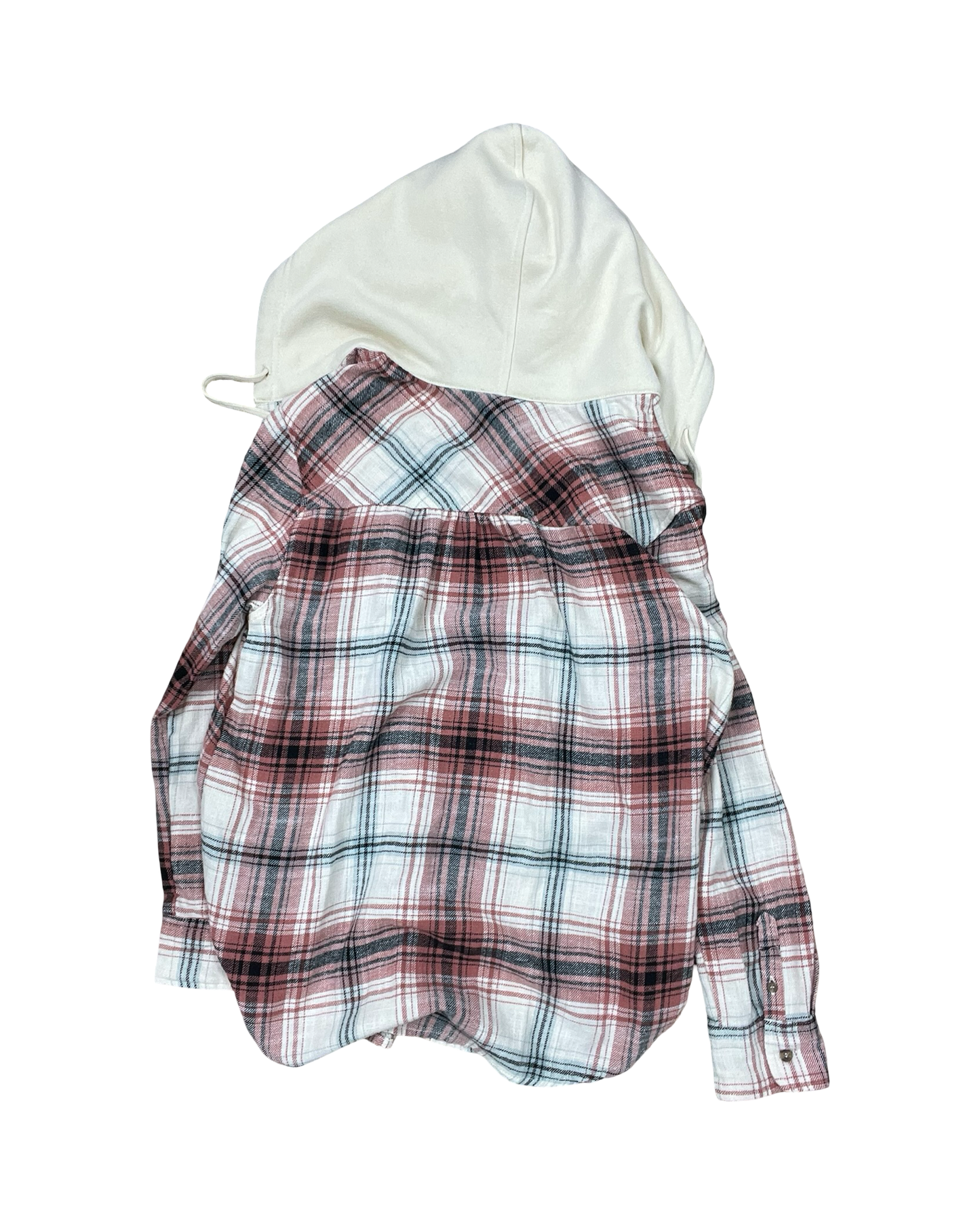 Jacket Shirt By Love Tree In Cream & Pink, Size:M